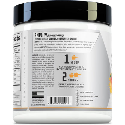 Cutler Nutrition Amplify 2.0 Caffeine Free Pre Workout for Men and Women Stimulant Free Cutler Nutrition