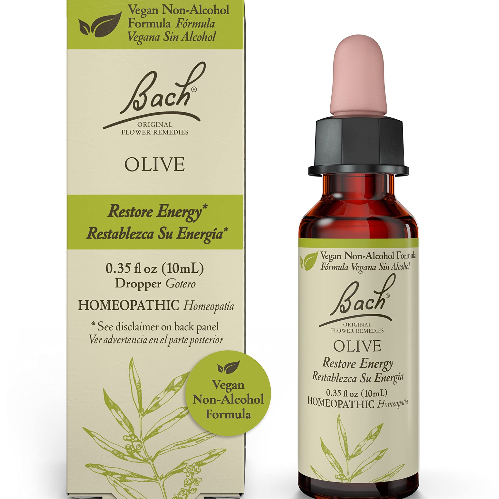 Bach Original Flower Remedies, Olive for Energy (Non-Alcohol Formula), Natural Homeopathic Flower