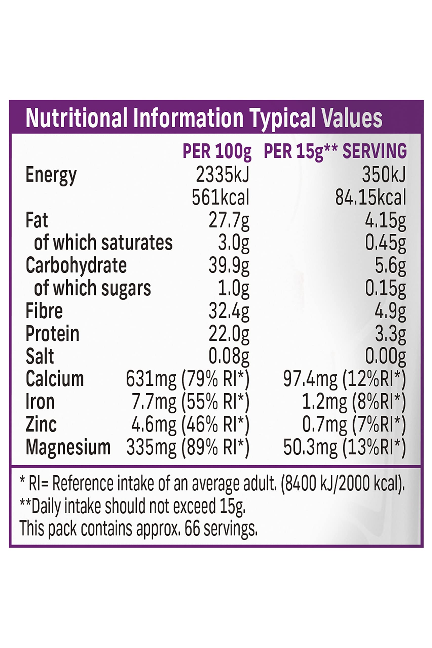 Terrafertil Nature’s Heart Chia Seeds, 1 kg Nature's Heart