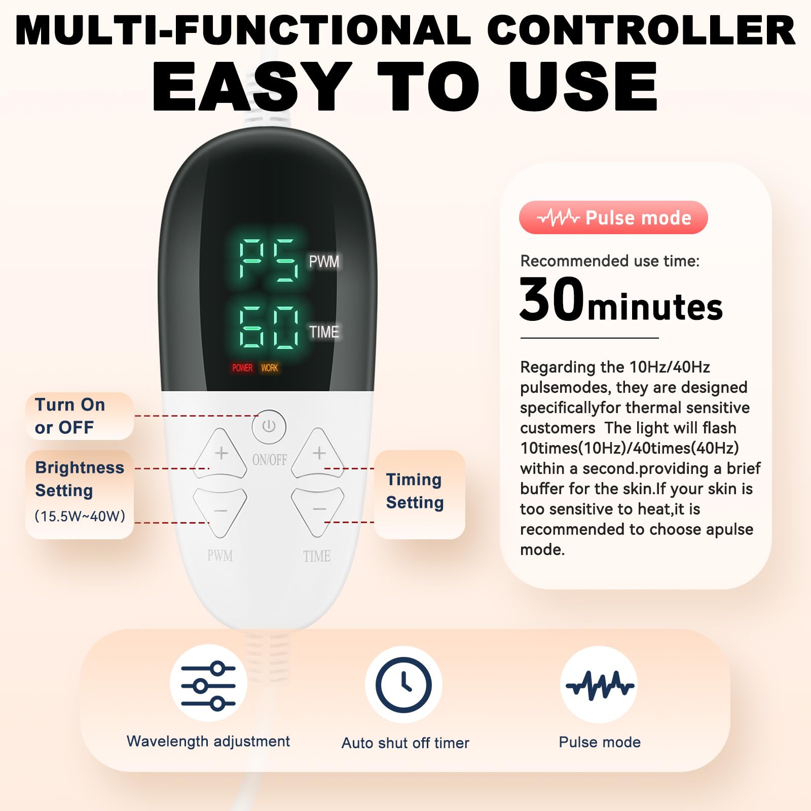 Rutollmit Red Light Therapy Mat - Experience Relaxation with 225 LEDs, 660nm Red Light Rutollmit