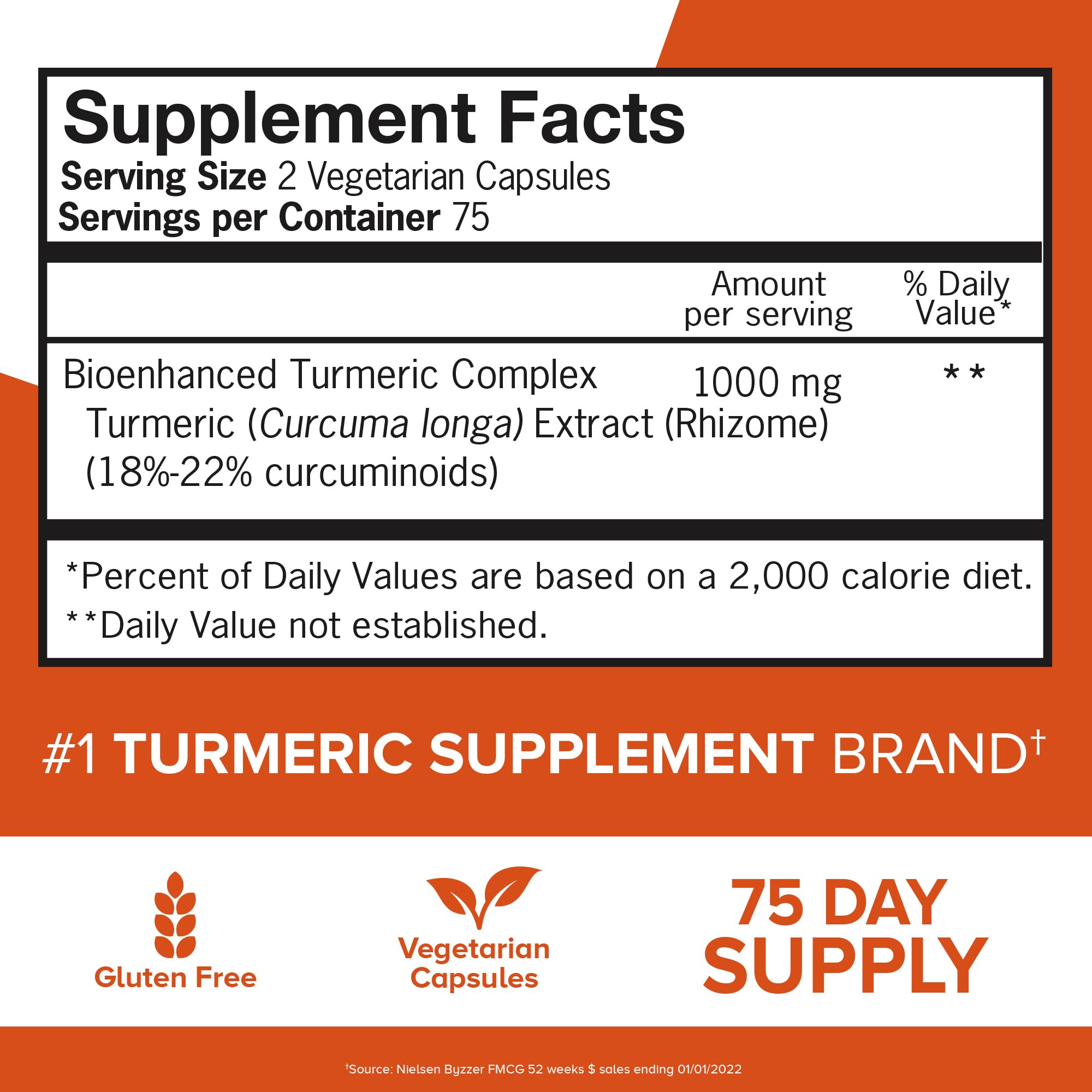 Qunol Turmeric Curcumin Supplement, Turmeric 1000mg with Ultra High Absorption Qunol