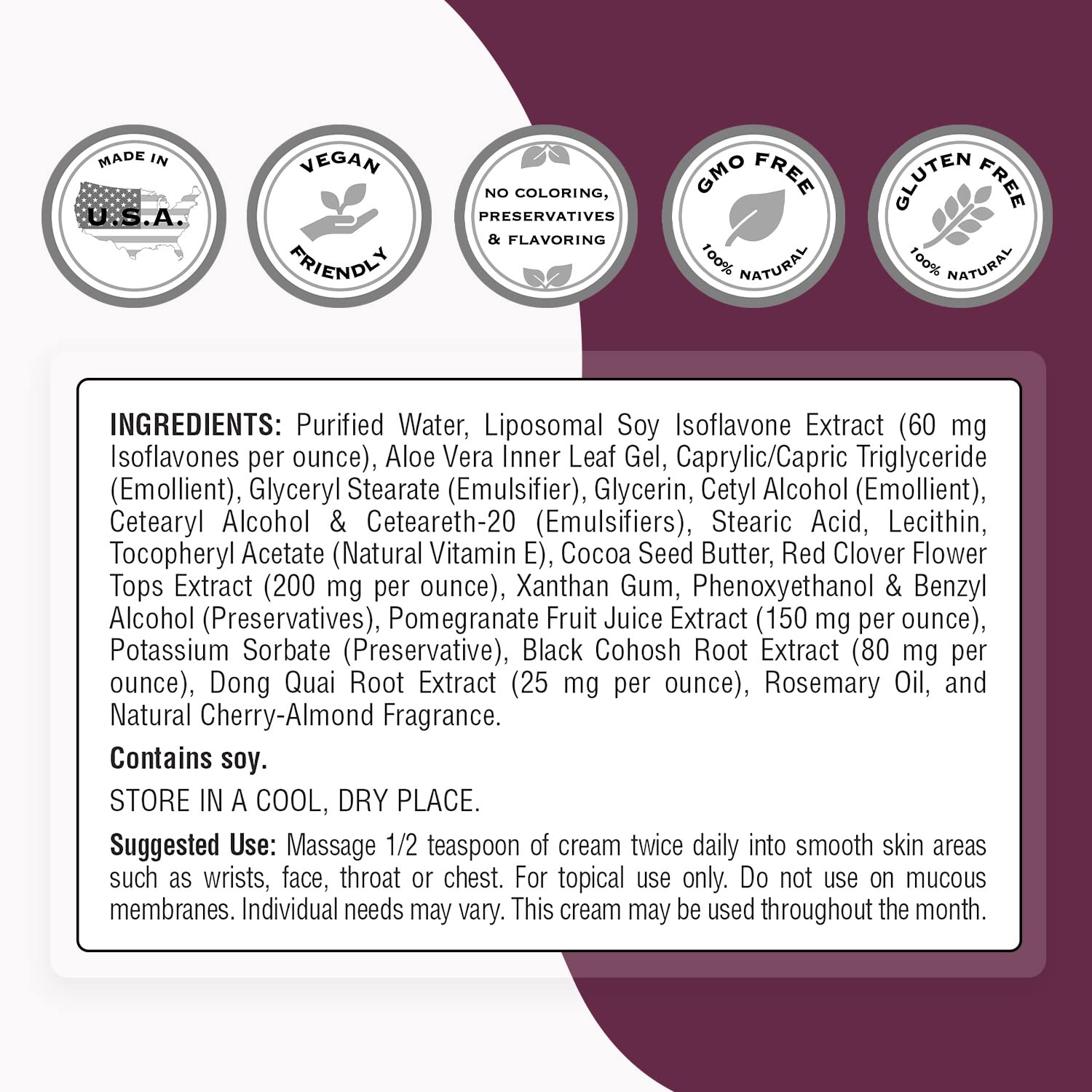 Supersmart - Phyto-Estrogen Cream - with Pomegranate Juice Extract Natural Source of Oestrone