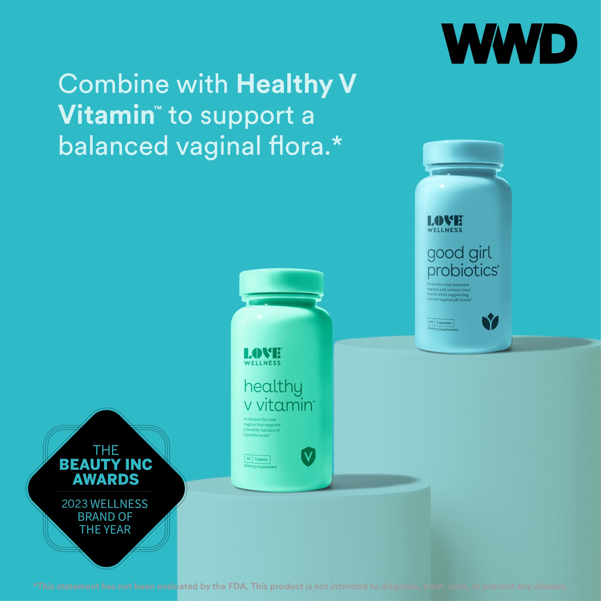 Love Wellness Vaginal Probiotics for Women, Good Girl Probiotics | pH Balance Supplement Love Wellness