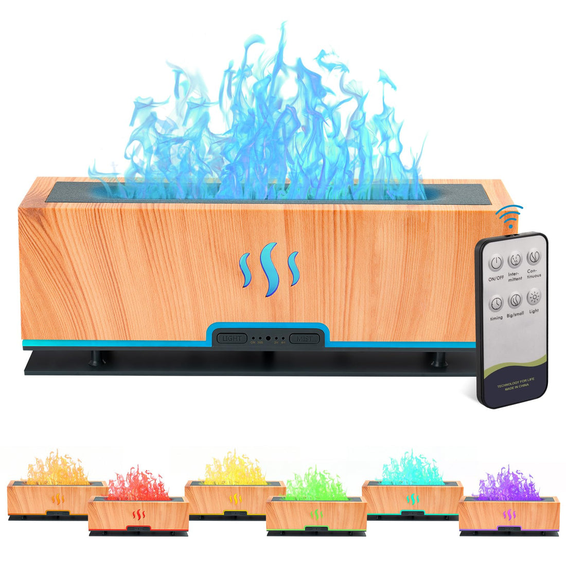 WENPHONE Upgraded 7 Color Essential Oil Diffusers, Flame Air Aroma Diffuser Humidifier, 200ml