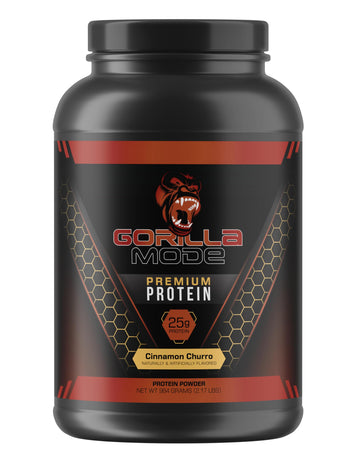 Gorilla Mode Premium Whey Protein - Cinnamon Churro / 25 Grams of Whey Protein Isolate 