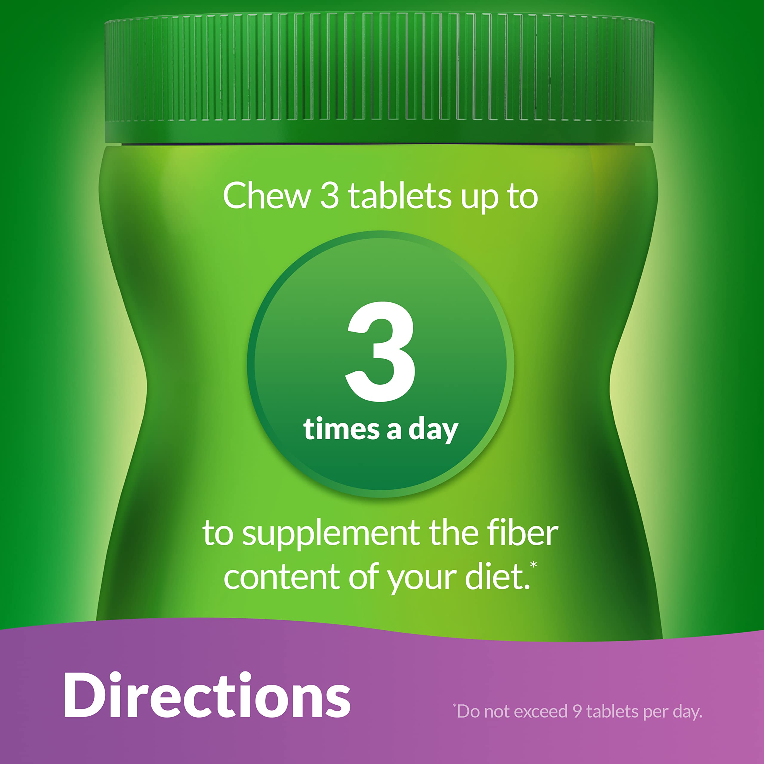 Benefiber Chewable Prebiotic Fiber Supplement Tablets for Digestive Health, Assorted Fruit Flavors Benefiber