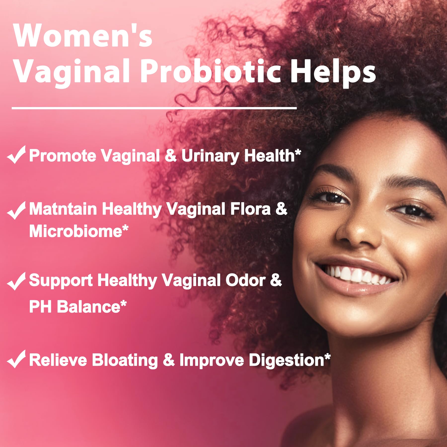 Probiotics for Women Gummies, Sugar Free Vaginal Probiotics 50 Billion CFU 10 Strains w/ Cranberry NEVISS