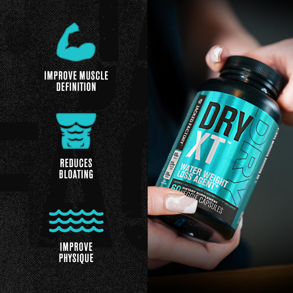 Jacked Factory Dry-XT Water Weight Loss Diuretic Pills - Natural Supplement Jacked Factory