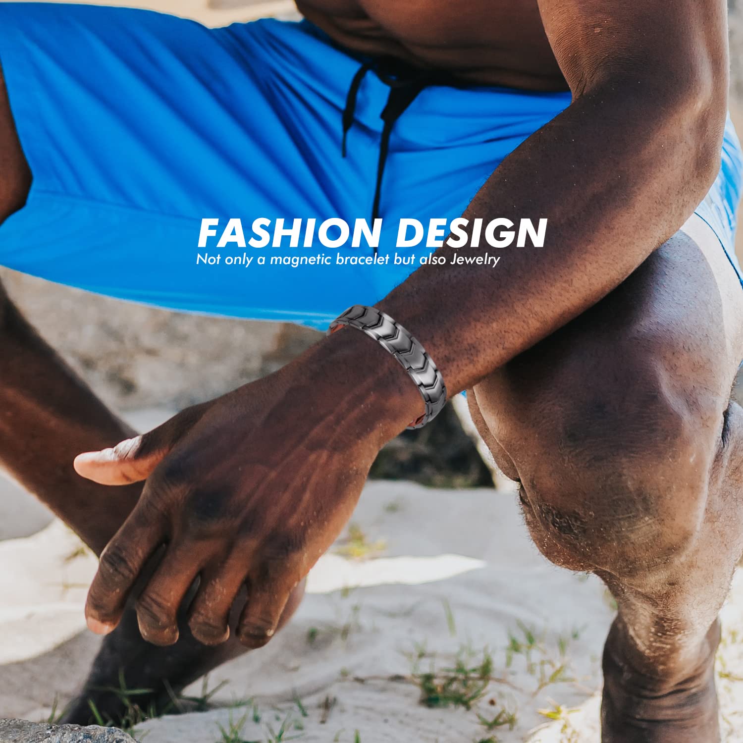 Auinz - Copper Bracelets for Men - 99.99% Solid Pure Copper Magnetic Bracelets Double-Row Auinz