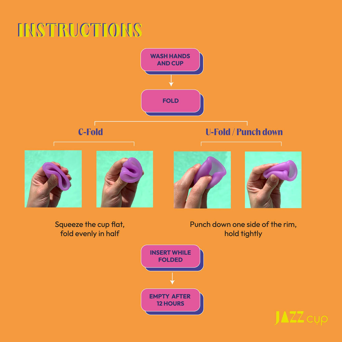 JAZZ Cup Soft Menstrual Cups – with Travel-Cotton Pouch – Reusable, 12-Hour Protection, 100% Medical