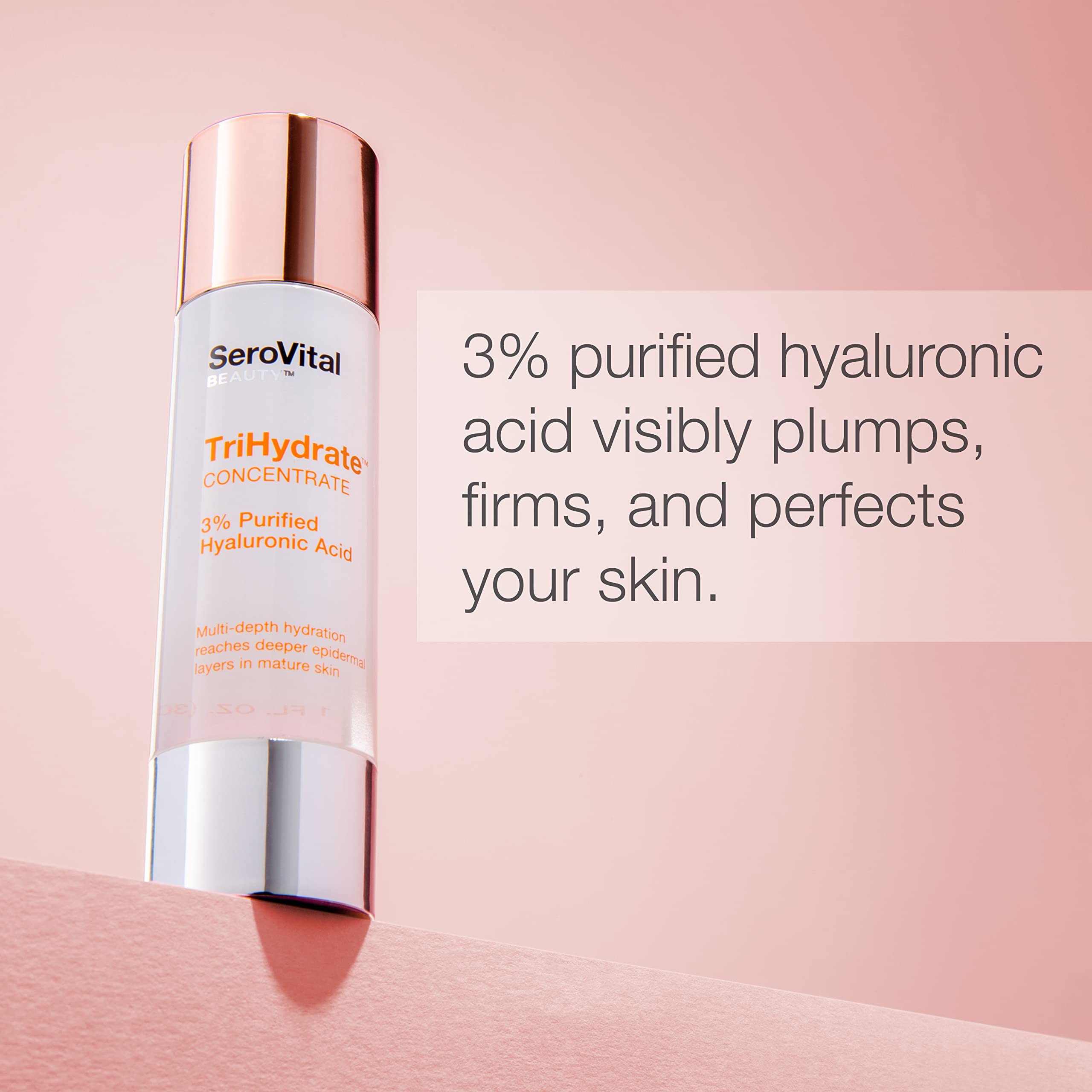 SeroVital Beauty TriHydrate Concentrate - 3% Hyaluronic Acid - 3 Forms - Anti Aging Serovital