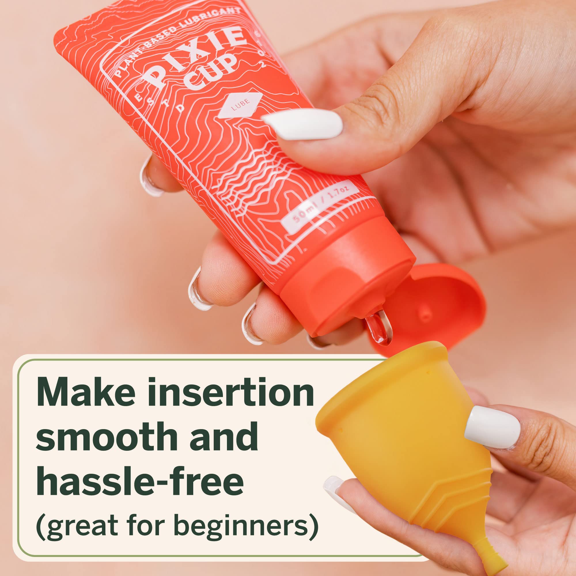 Pixie Cup Menstrual Kit - Best Period Cup Starter Kit - 2 Cups, Wash, 20 Wipes, Lube, Public Pixie Cup