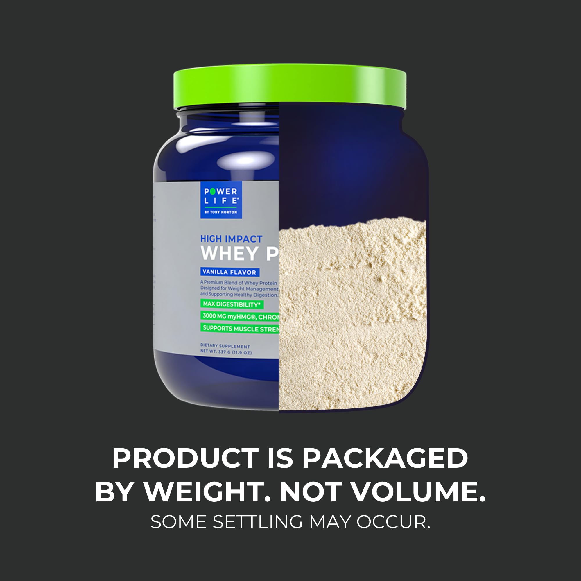 POWERLIFE Tony Horton High Impact Grass Fed Whey Protein with 3000 MG of HMB POWERLIFE