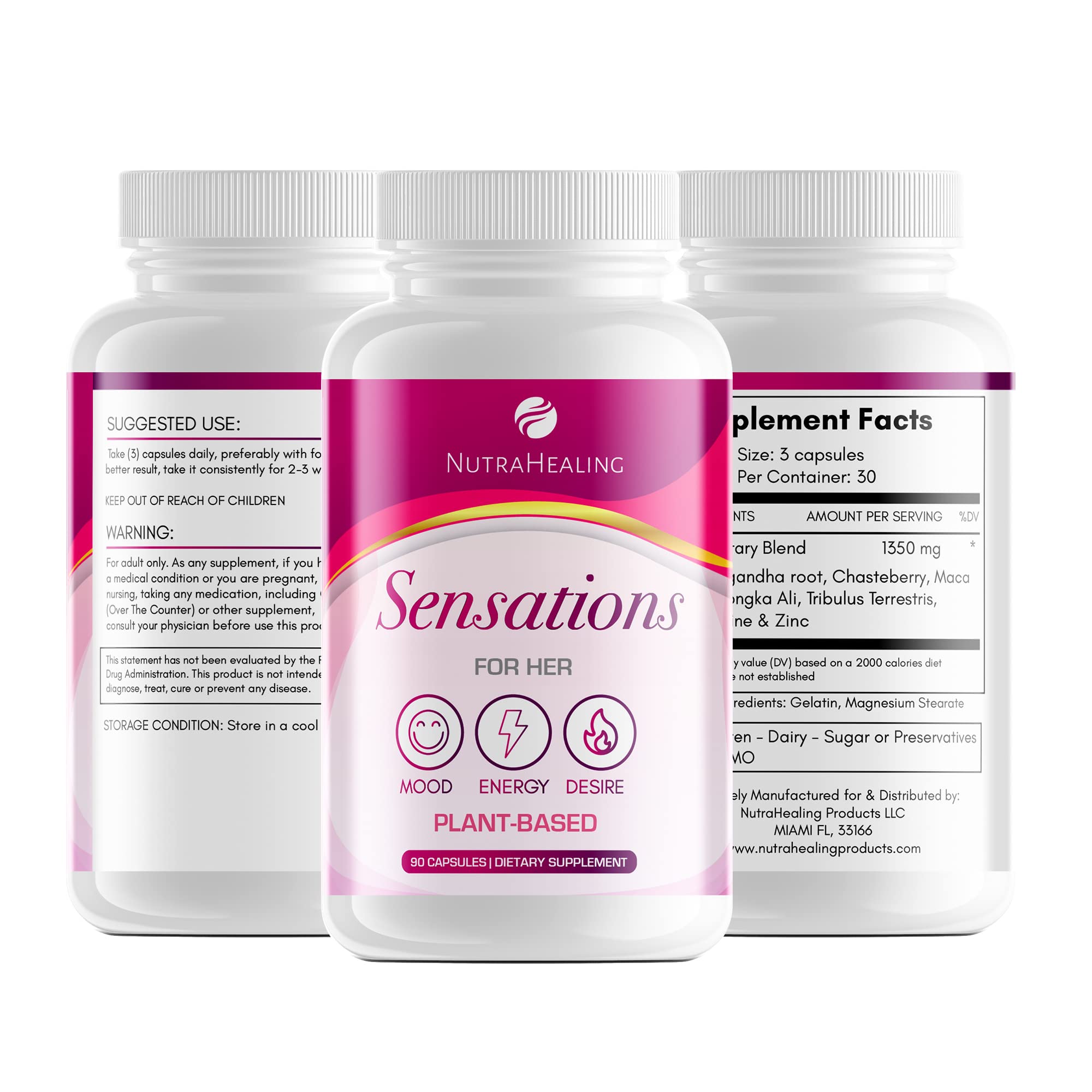 Sensations - Hormone Balance for Women | Mood, Energy & Libido Booster | Natural Plant-Based NUTRAHEALING