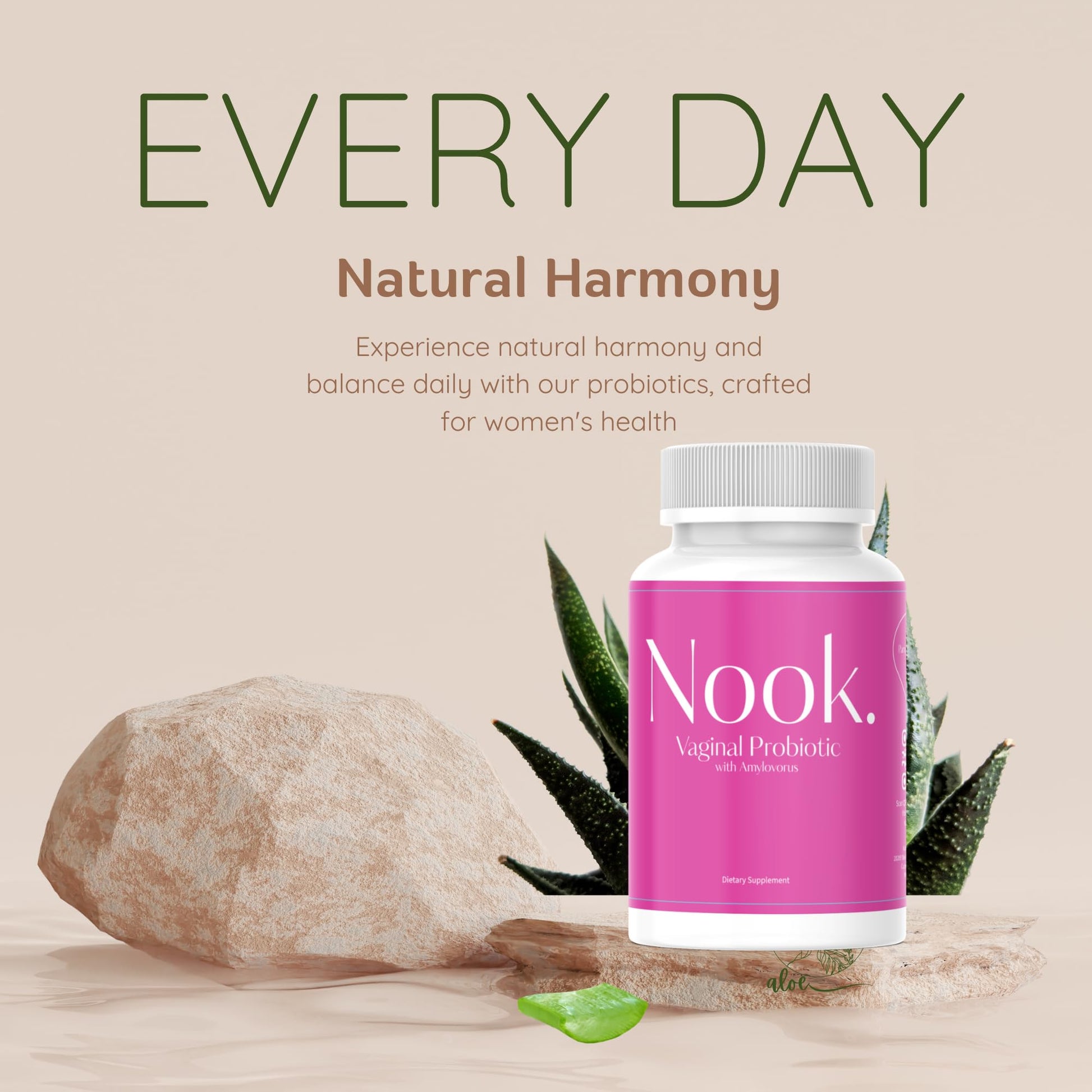 Nook Vaginal Probiotics for Women - pH Balance & Odor Control Feminine Health Supplements Nook