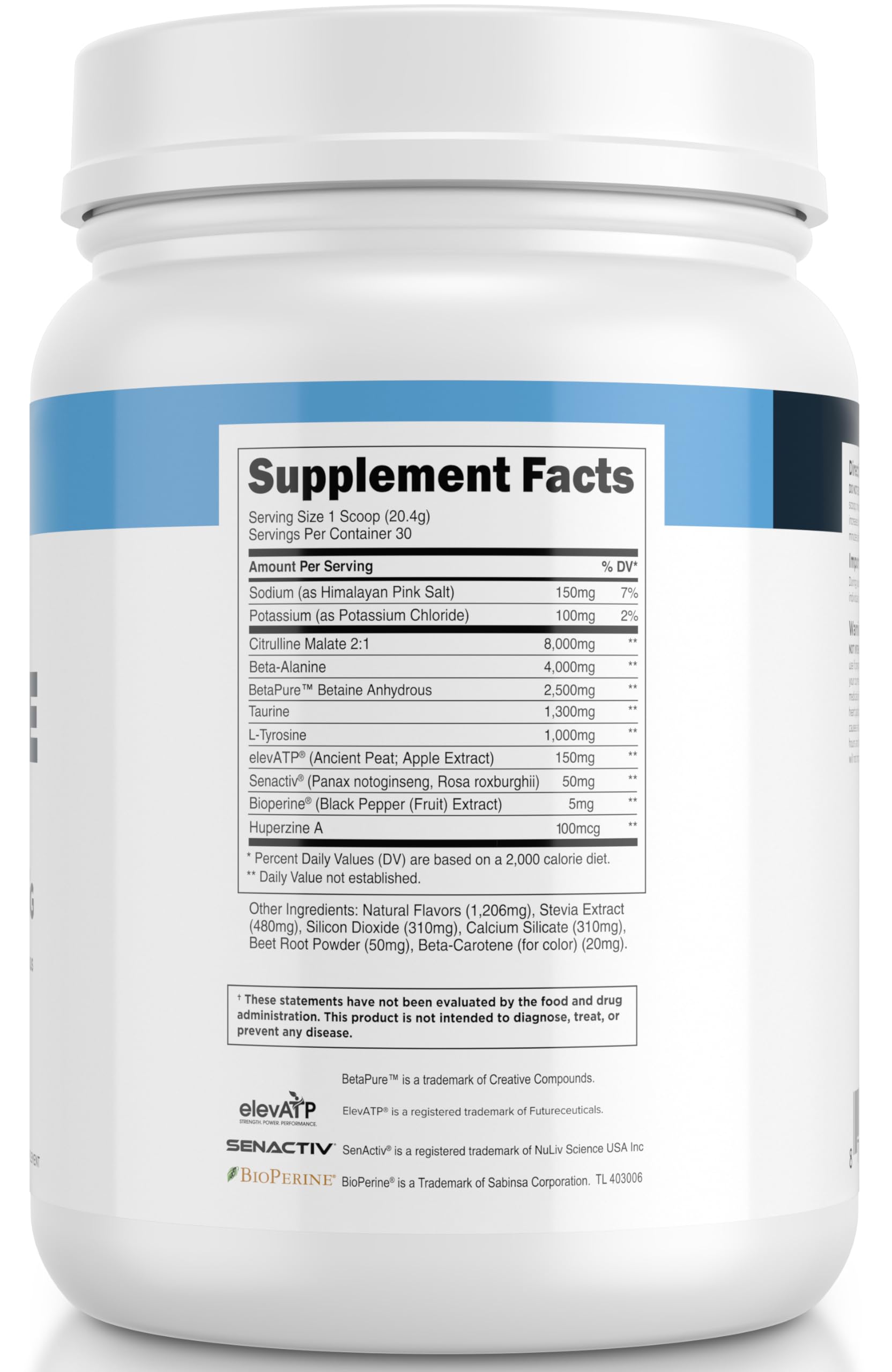 Transparent Labs Stim-Free Pre-Workout - Caffeine & Stim Free Pre Workout Powder Transparent Labs