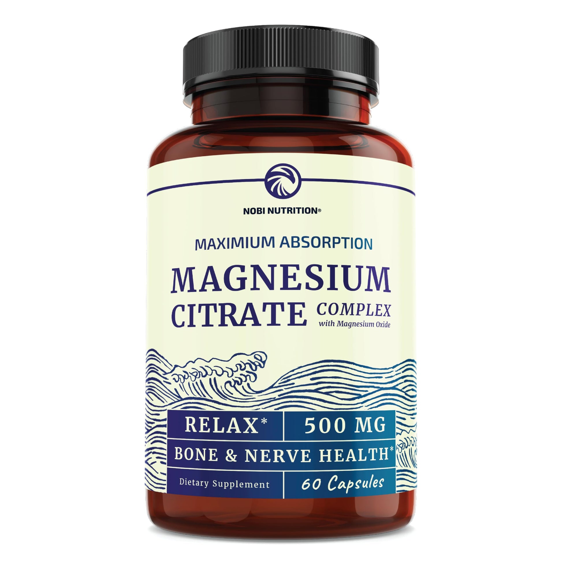 Magnesium Citrate Complex 500 MG for Calm, Relaxation, Constipation & Digestion
