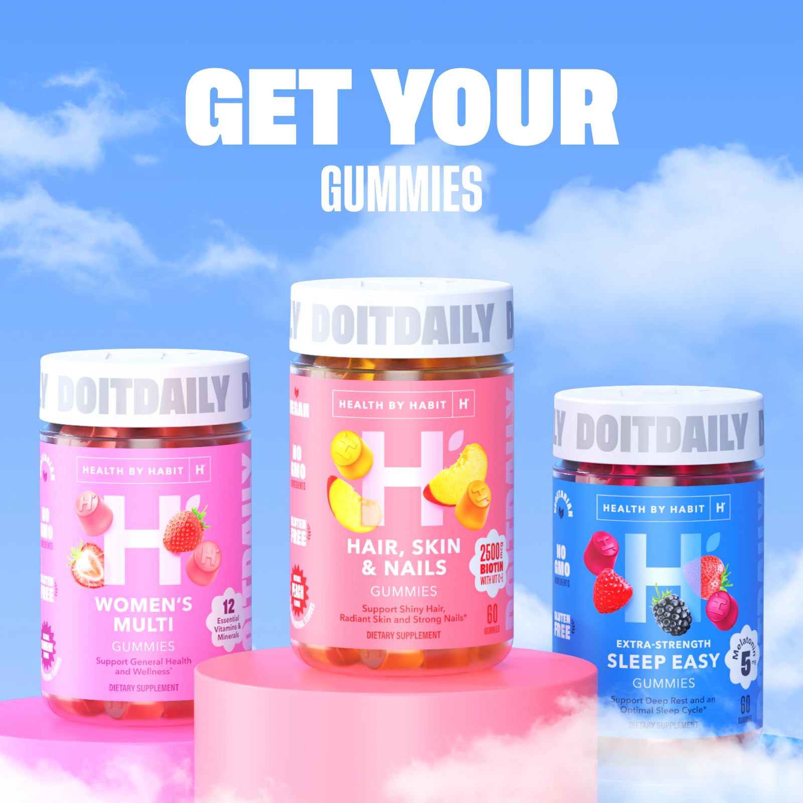 Health By Habit Womens Multivitamin Gummies (60 Gummies) - Non-GMO, Gluten Free Health By Habit