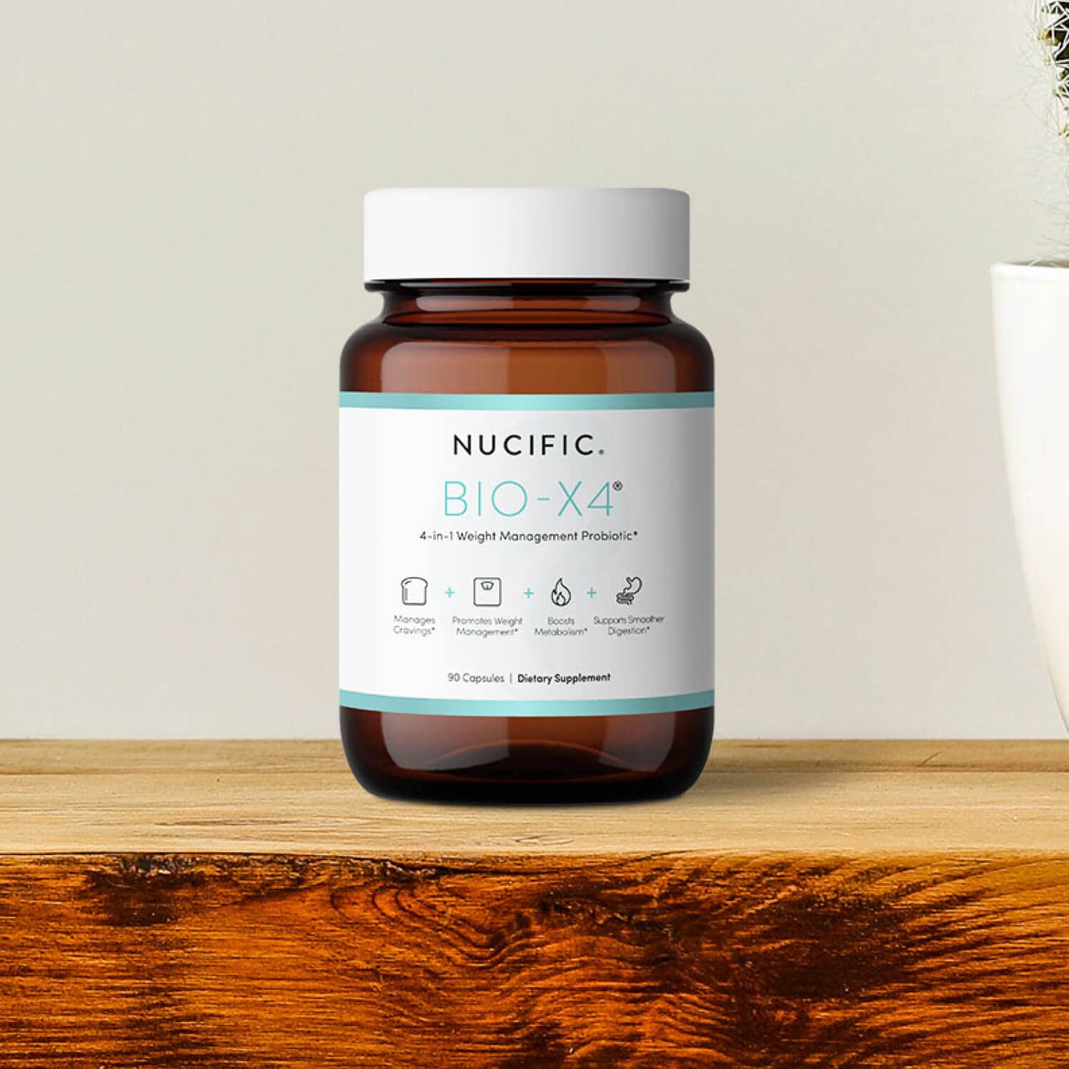 Nucific® Bio-X4 4-in-1 Weight Management Probiotic Supplement, 90 Count. Nucific