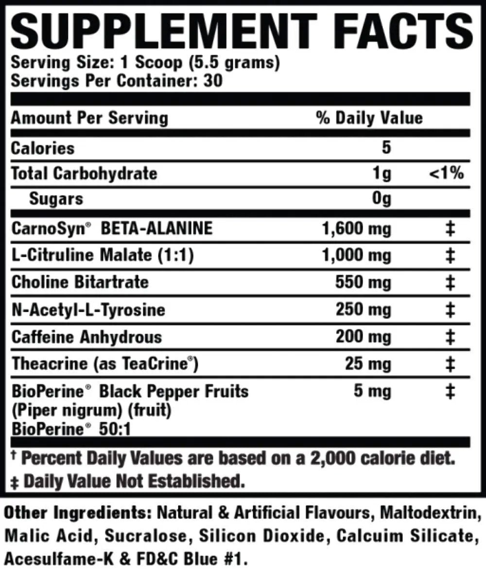 Ronnie Coleman Signature Series Pre XS Pre Workout Powder for Women and Men for Extreme Energy and Focus Supplement with Beta-Alanine, 200mg Caffeine Per Serving, Cotton Candy, 30 Servings
