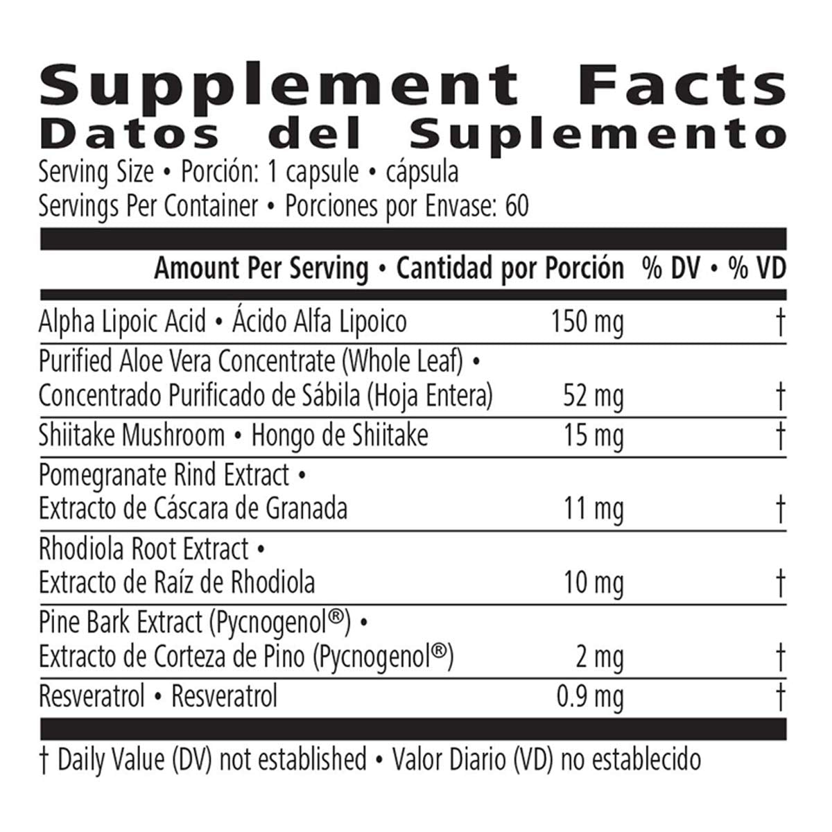Nutrient Support Formula Cell Activator 60 Capsules W/Aloe Vera & Antioxidant Activity My Store