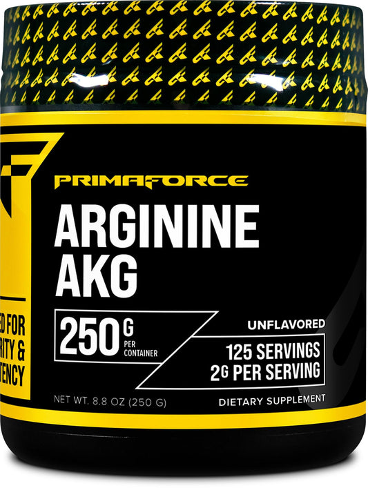 PrimaForce AAKG Arginine Powder, 250 grams (L-Arginine and Alpha-Ketoglutarate Acid)