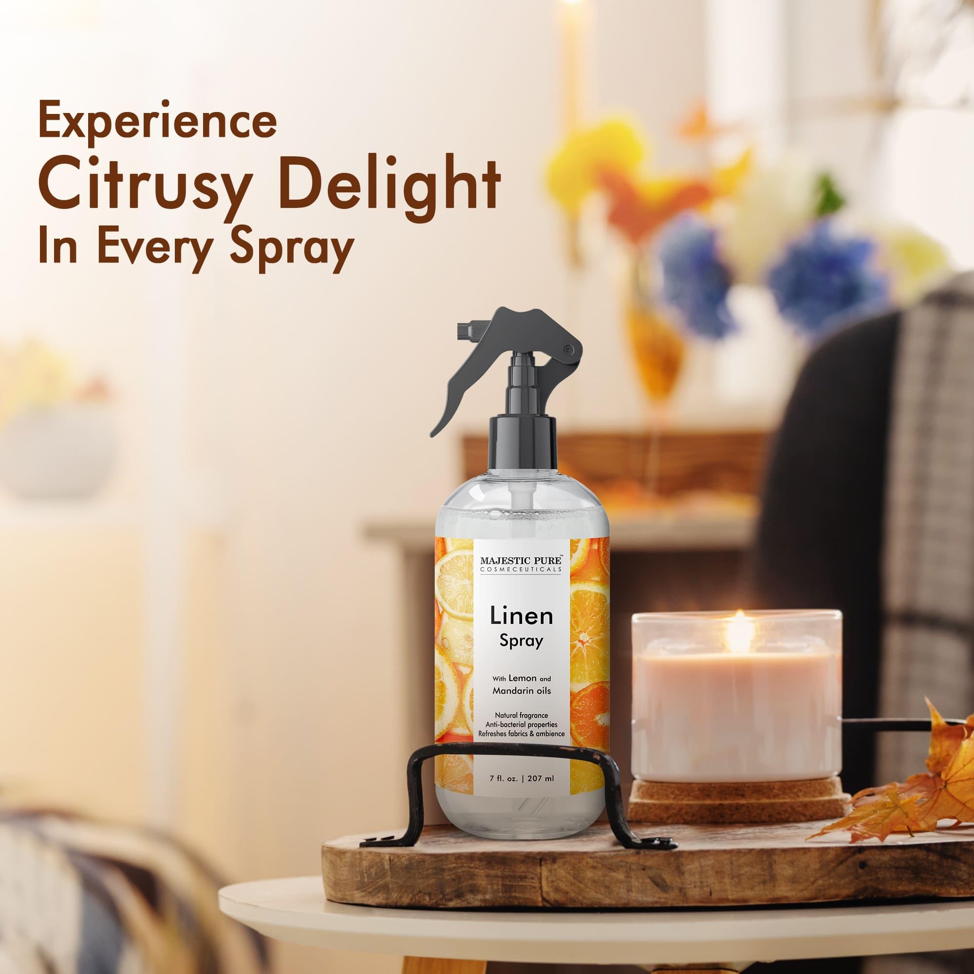 Majestic Pure Linen Spray | All Natural Fragrance | Spray for Pillows, Bedding, Sheets, Clothing MAJESTIC PURE