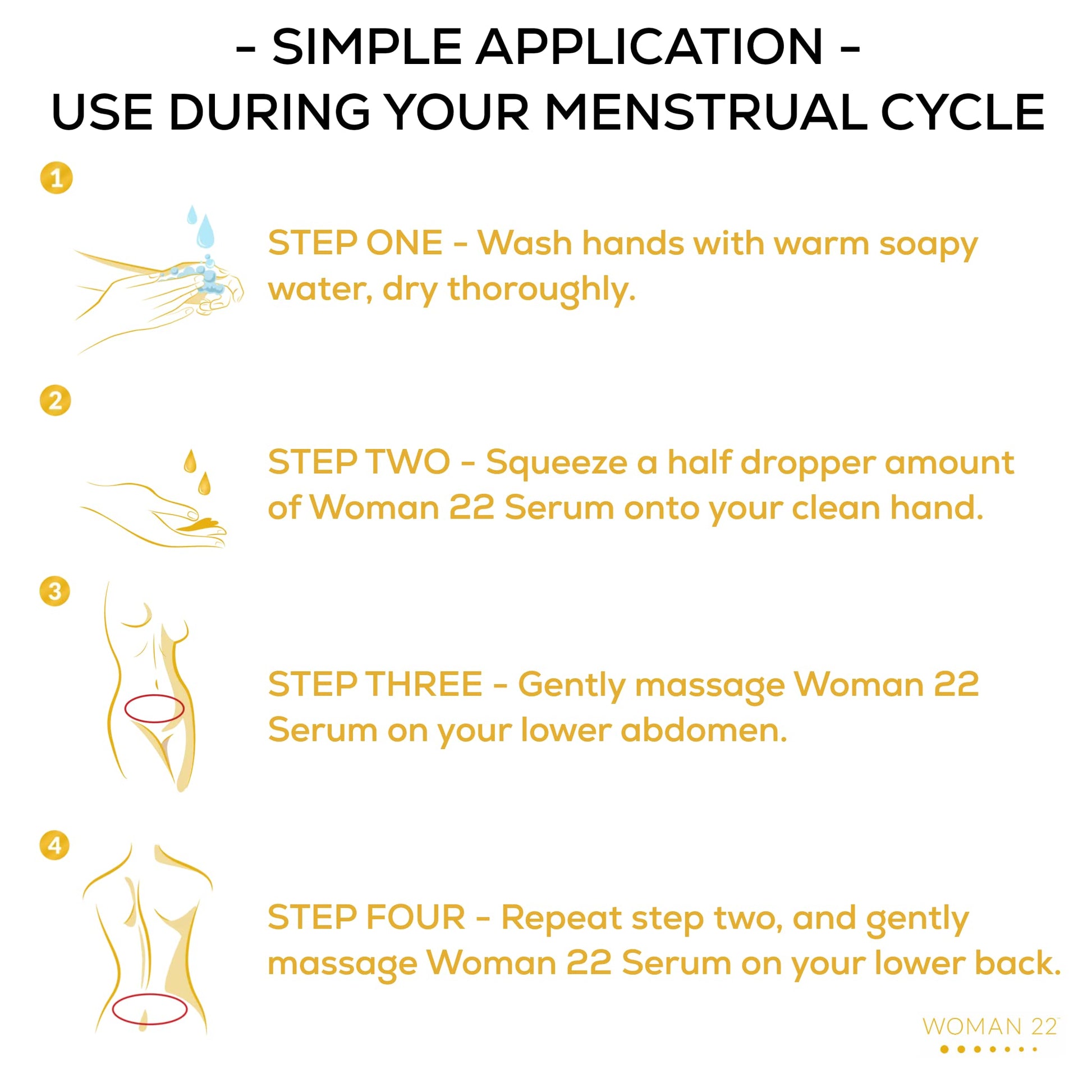 Topical Soothing Serum for Difficult Periods, Cramps, Bloating & more. Apply Lower Abdomen Woman 22