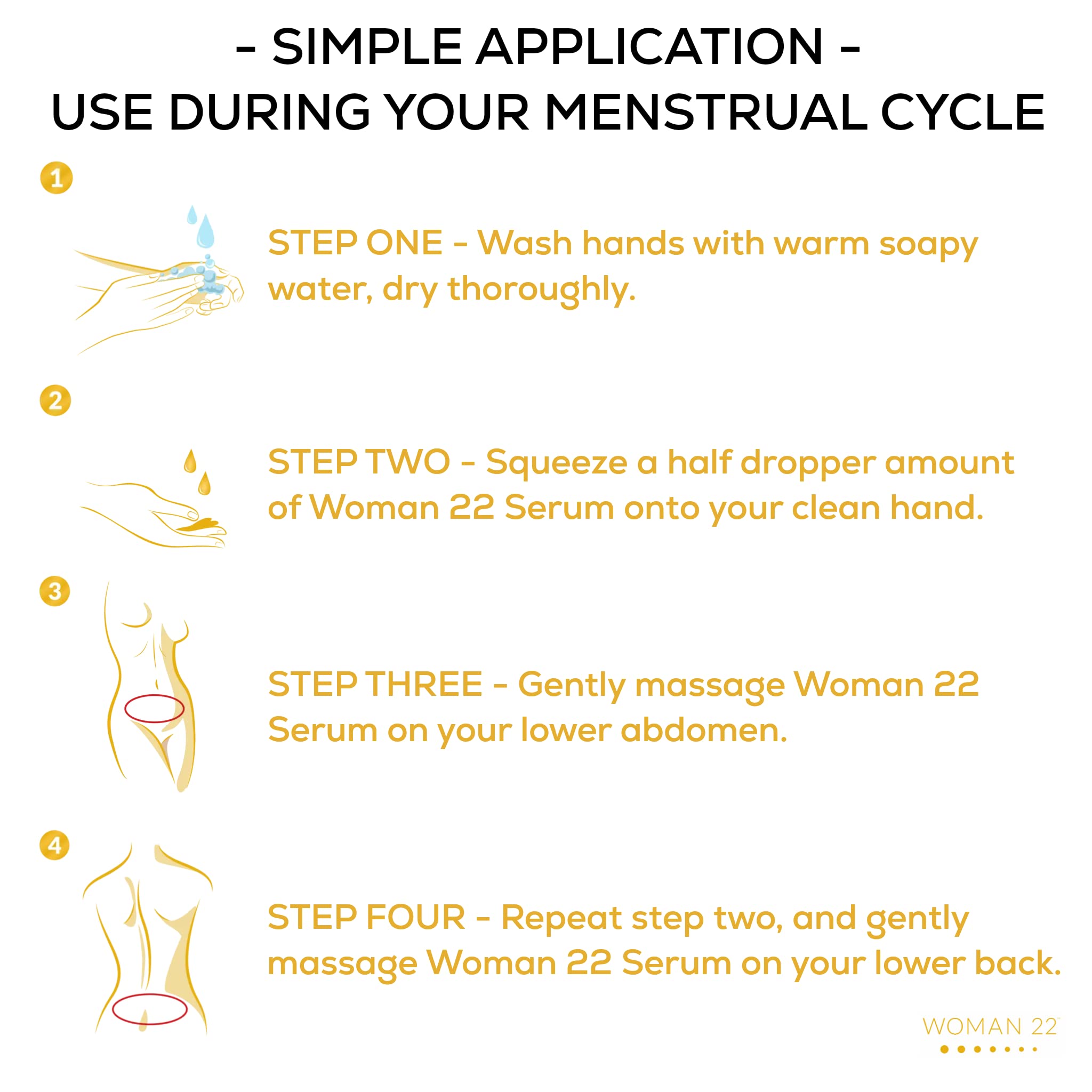 Topical Soothing Serum for Difficult Periods, Cramps, Bloating & more. Apply Lower Abdomen Woman 22