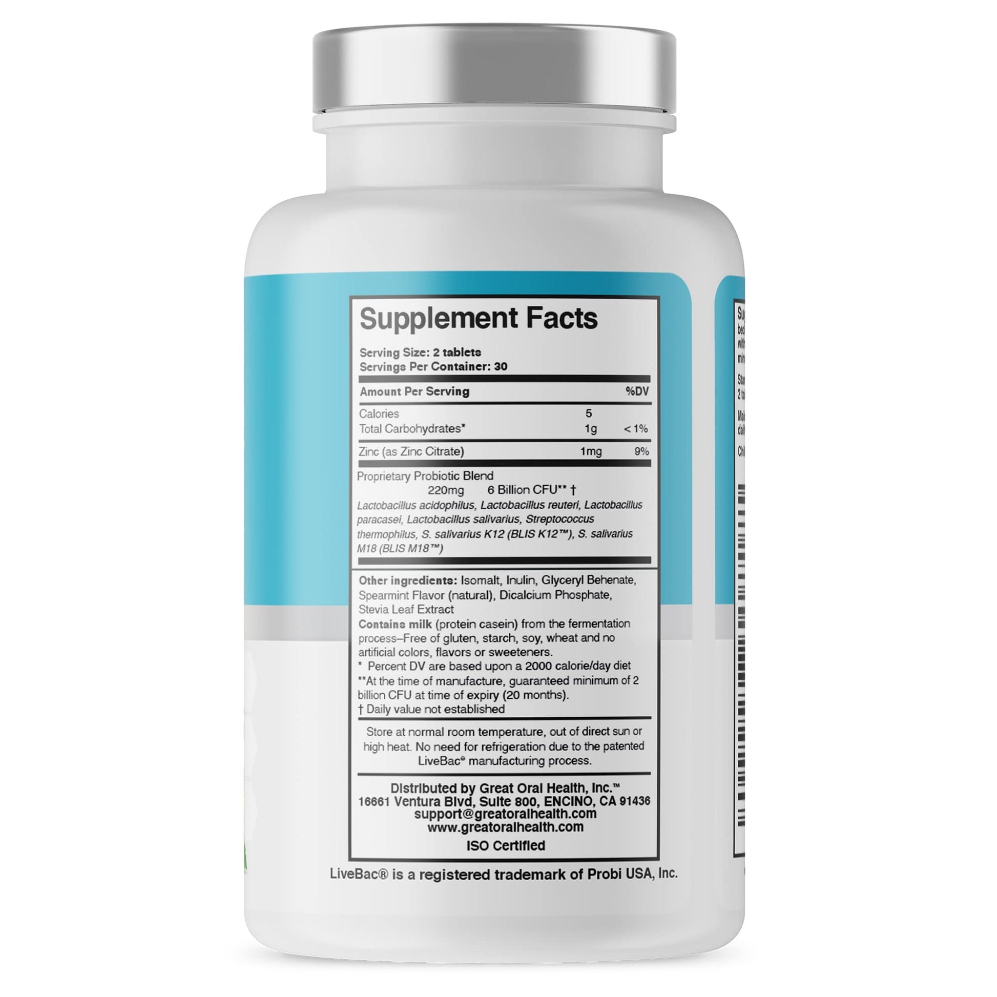 Oral Probiotics for Mouth Bad Breath Treatment for Adults: Dentist Formulated Advanced Great Oral Health