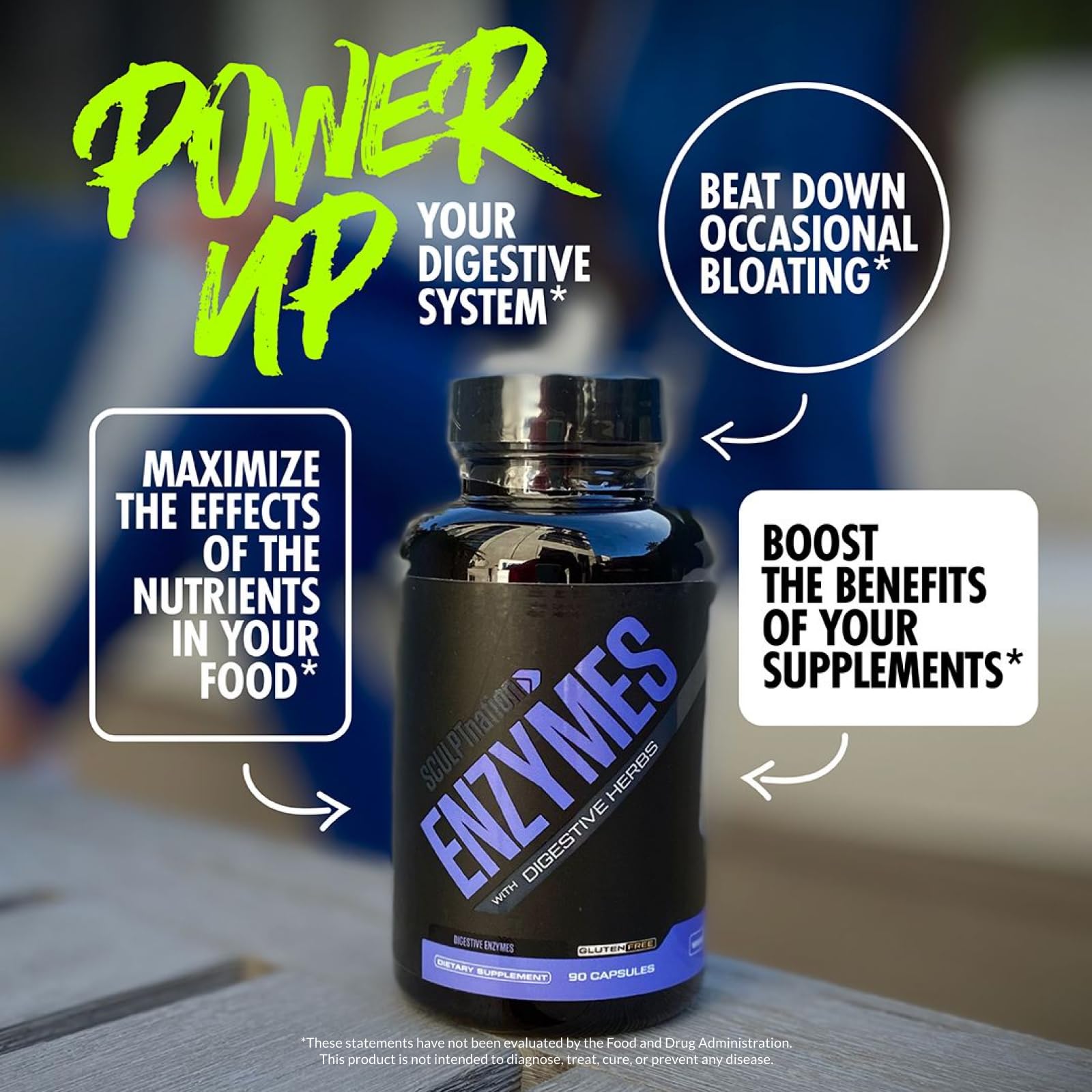 Sculpt Nation by V Shred Digestive Enzymes - Multi Enzyme for Digestion and Gut Health Sculpt Nation