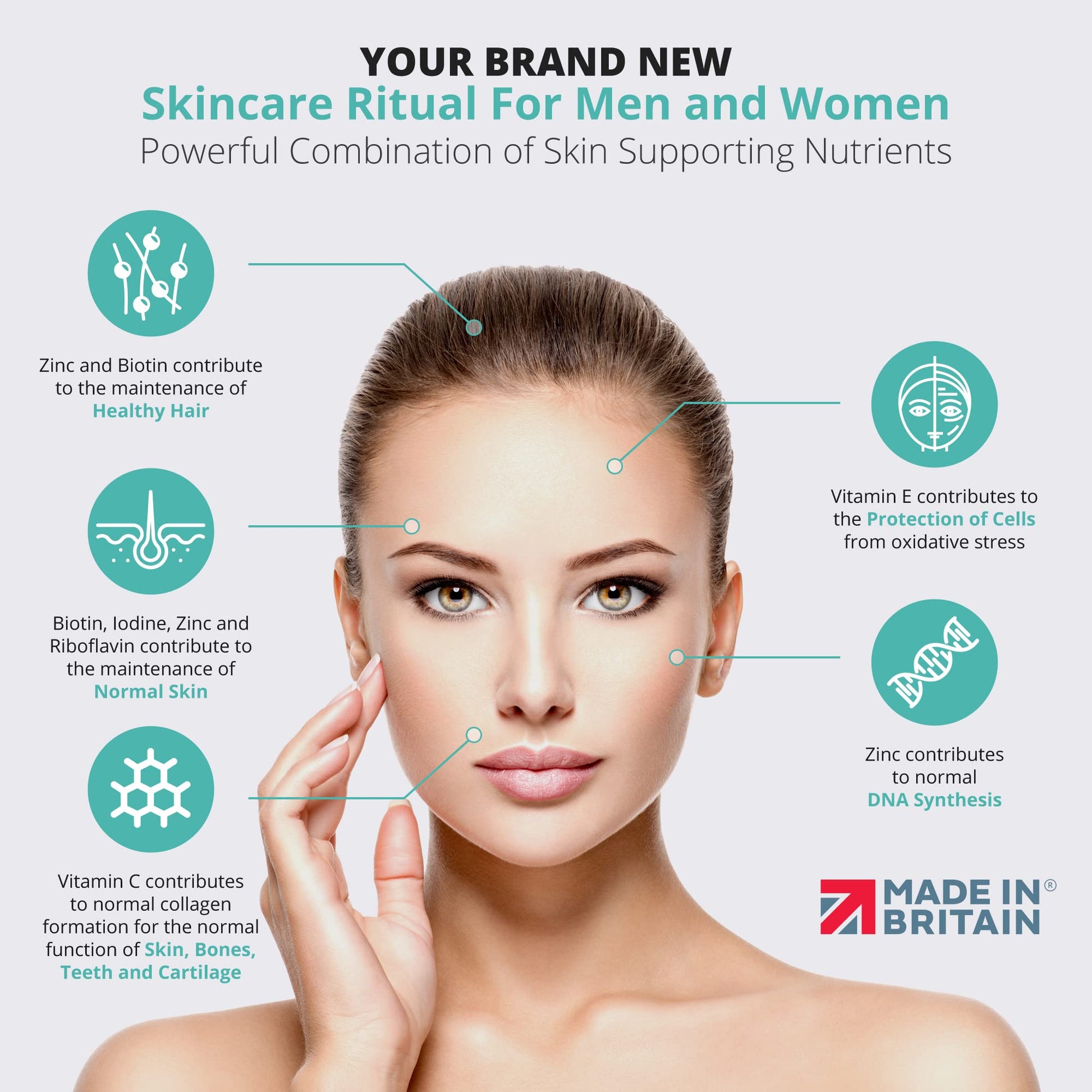 Marine Collagen Capsules 1000mg - 120 Capsules - 9 Powerful Skin Supporting Nutrients VitaBright