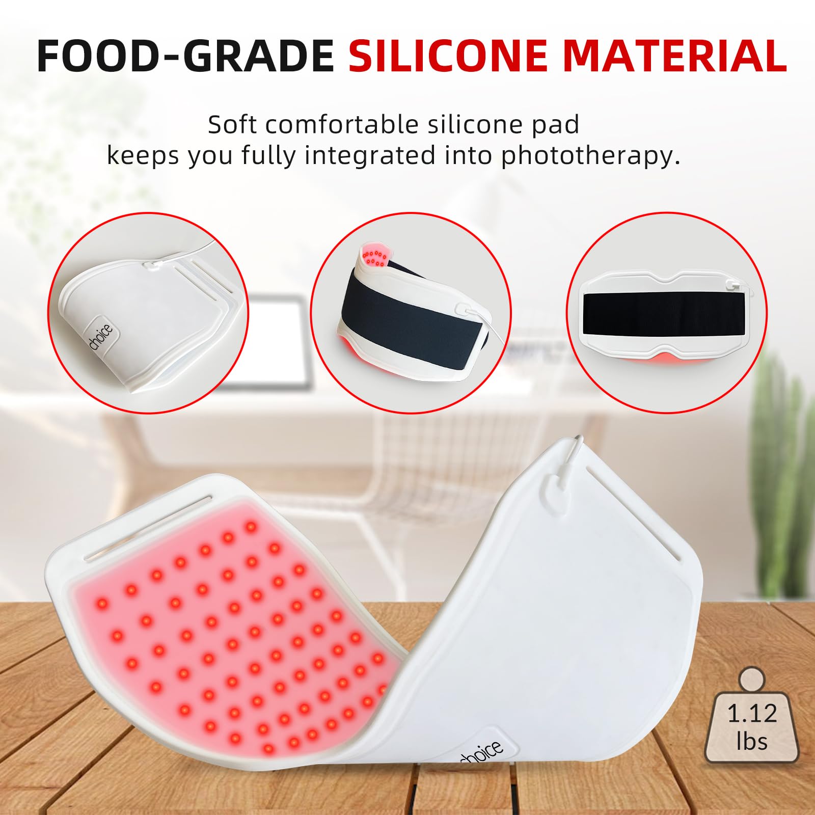 Toponechoice Red Light Therapy Belt, 450pcs 660nm 850nm 940nm, Infrared Light Therapy Toponechoice