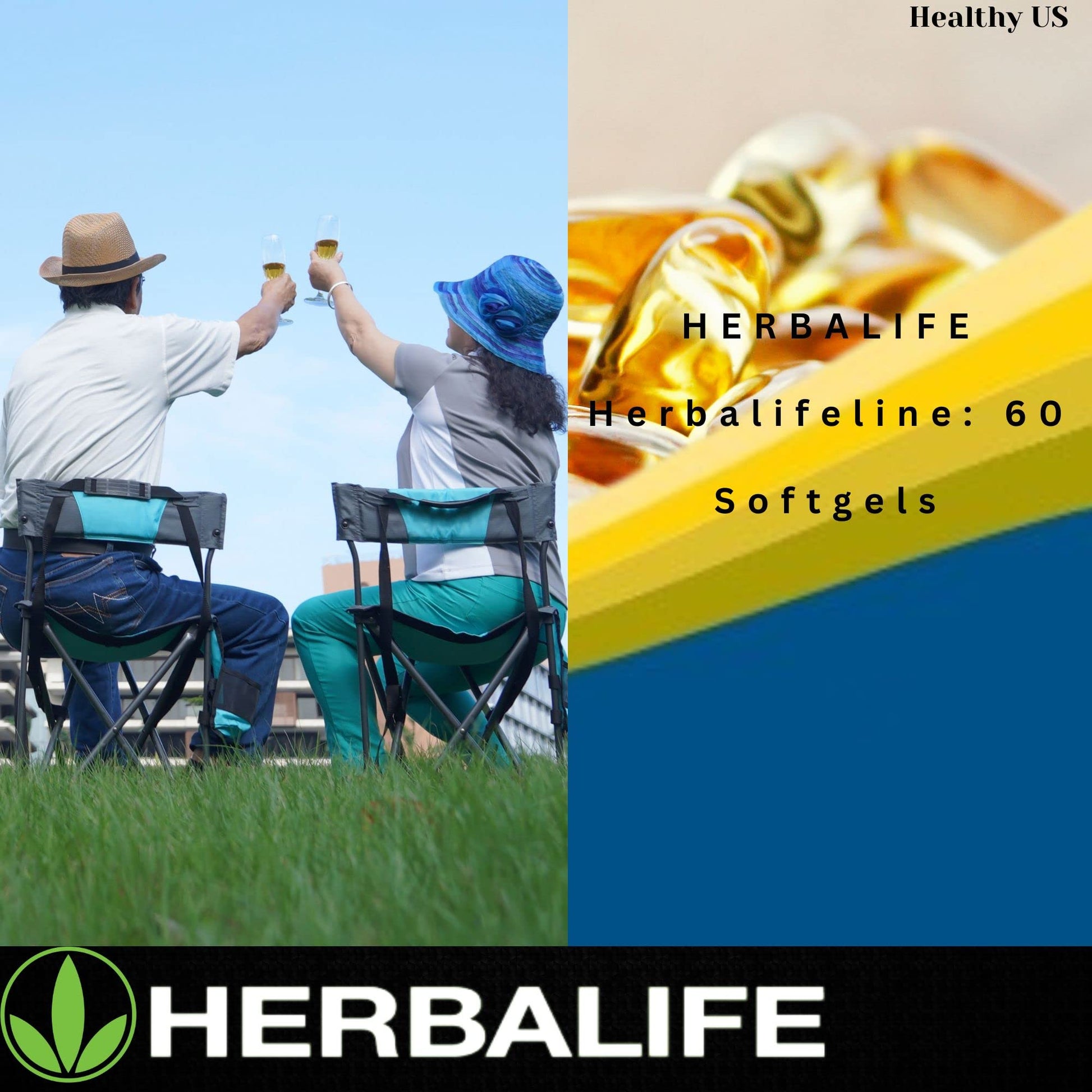 Herbalife Herbalifeline: 60 Softgels with Vitamin E, Marine Lipid Complex, Omega-3 Fatty Herbalife