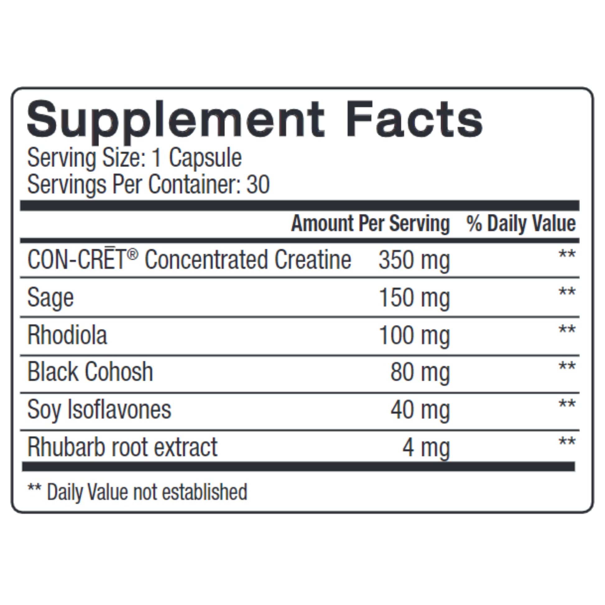 pH-D Feminine Health - Holistic Menopause Support - Oral Supplement with CON-CRET Concentrated Creatine pH-D Feminine Health Support