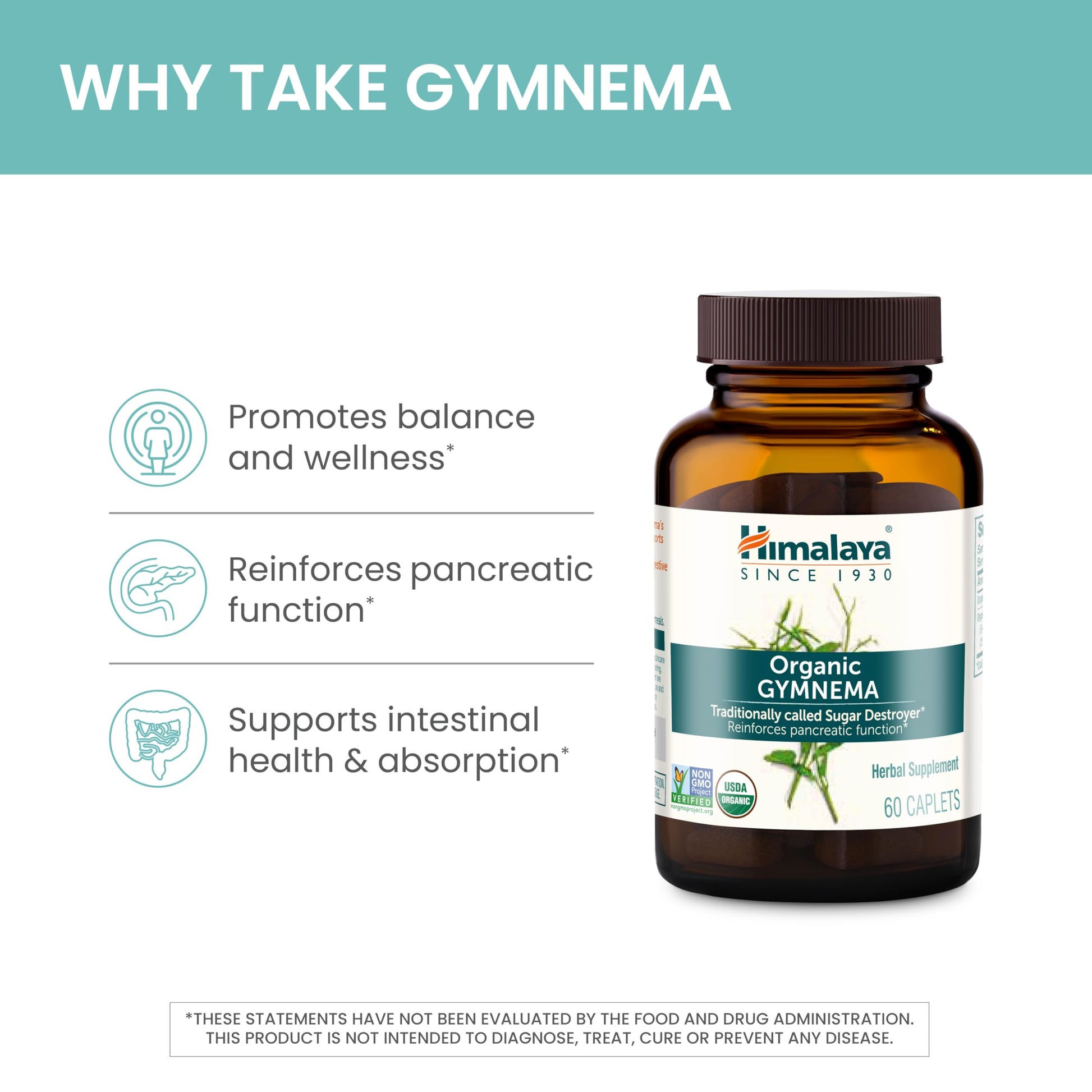 Himalaya Organic Gymnema Herbal Supplement for Weight Management, USDA Certified Himalaya