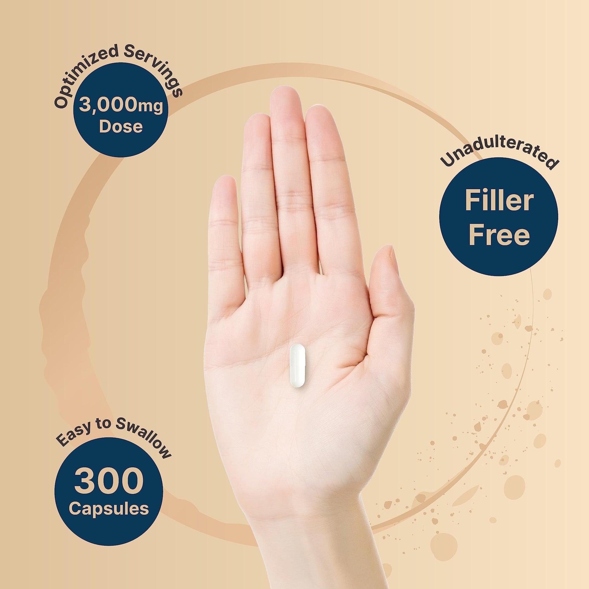 Creatine Monohydrate 3,000mg Per Serving, 300 Capsules – Micronized – Unflavored NatureBell