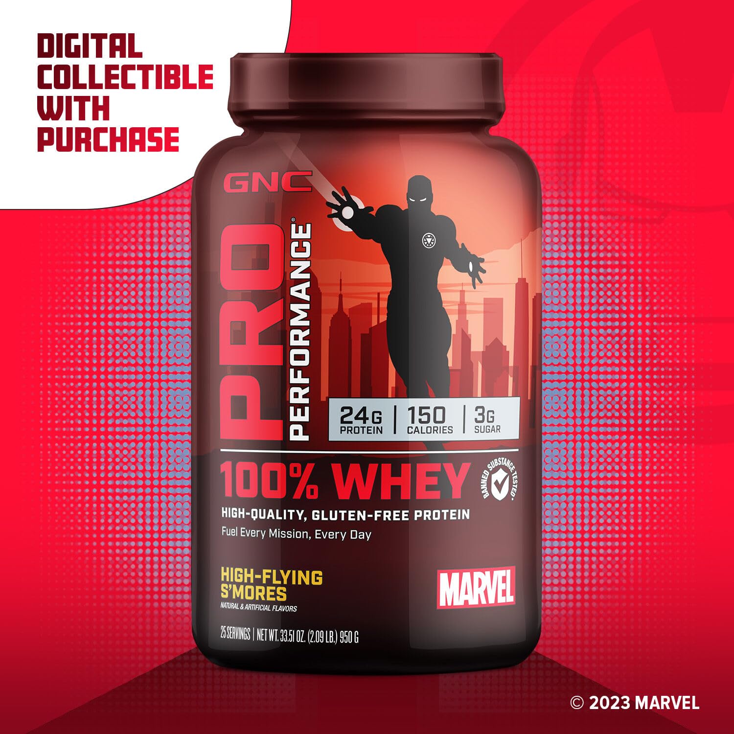 GNC Pro Performance 100% Whey - Marvel: High-Flying S'Mores - 25 Servings GNC