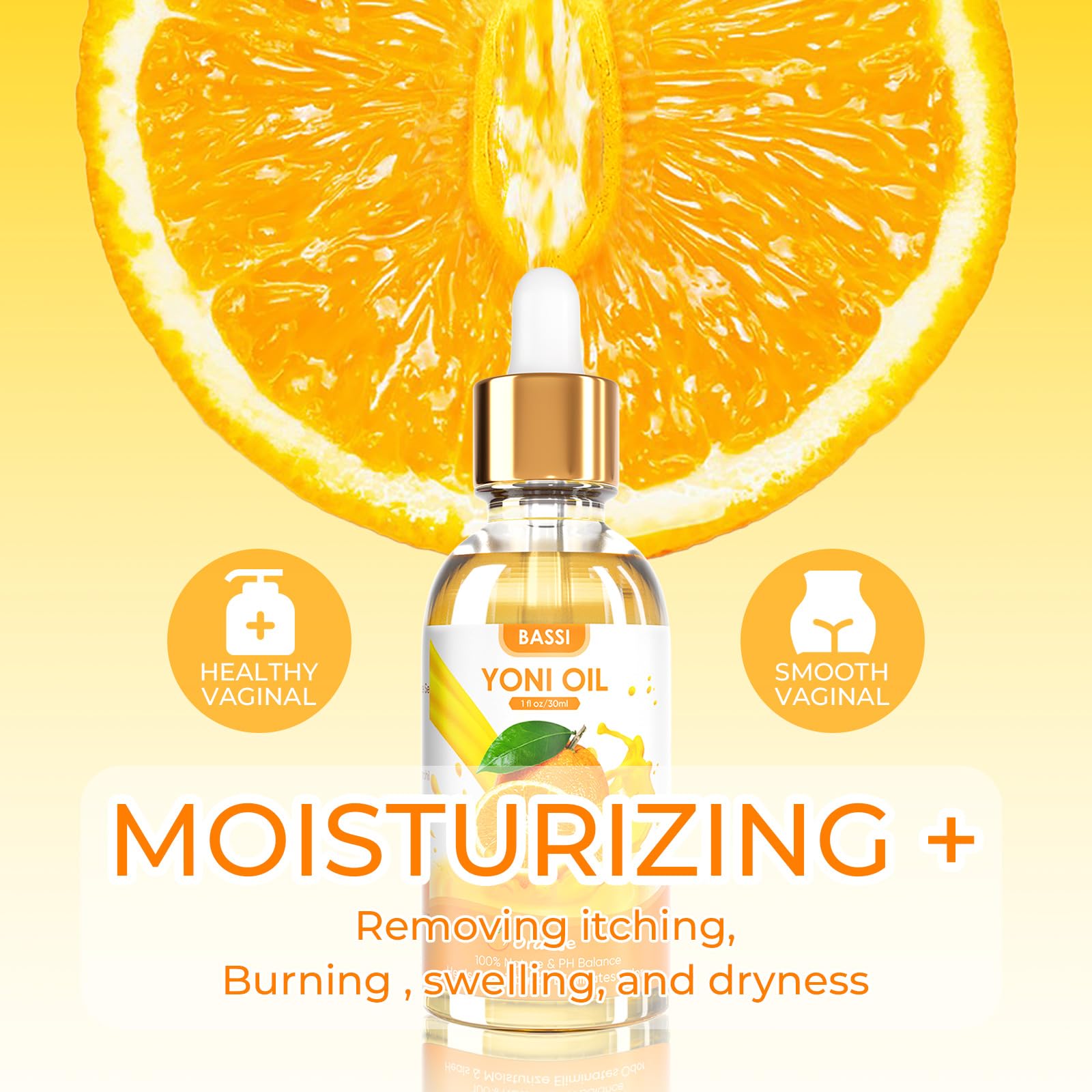 BASSI 2PCS Yoni Oil Organic Feminine Oil Vaginal Moisturizer - Ph Balance for Women - Feminine Deodorant BASSI