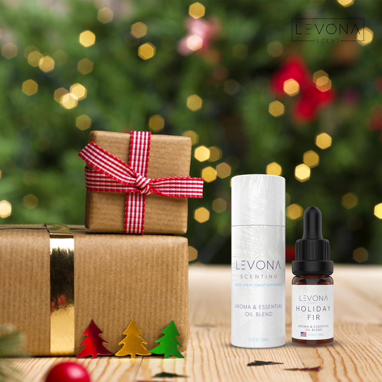 Levona Scent Christmas Essential Oils for Diffuser: Holiday Fir Essential Oil for Diffusers for Home