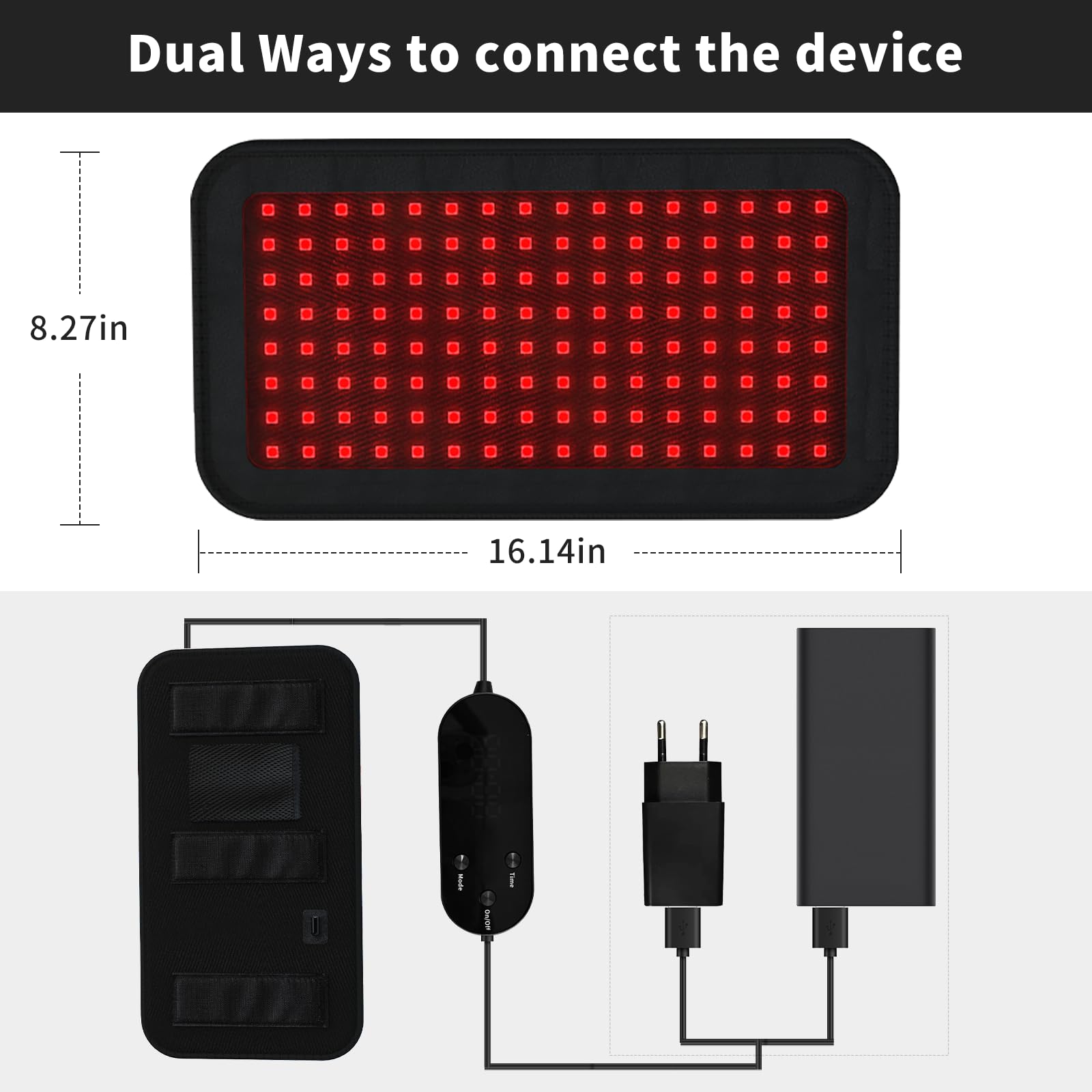 Red Light Therapy Belt, Infrared Light Therapy Wrap, 384PCS Red Light &Infrared Light HaSoCare