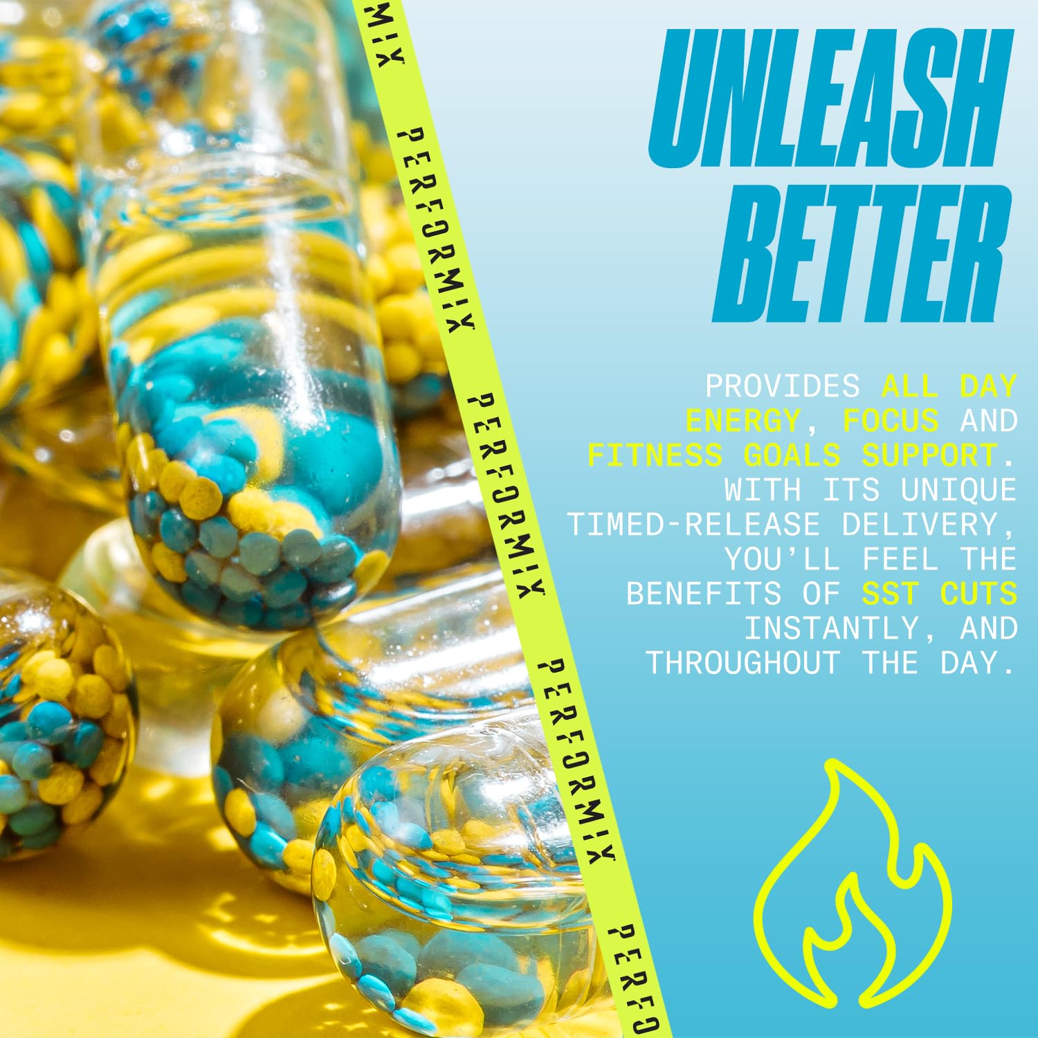 PERFORMIX - SST Cuts - Thermogenic with CLA - Energy, Focus & Mood - Metabolism Support PERFORMIX