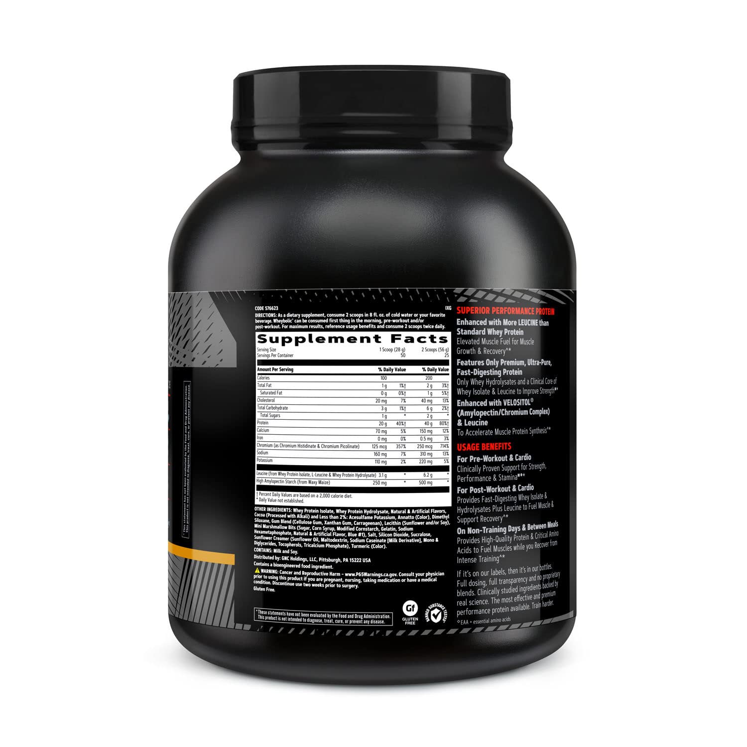 GNC AMP Wheybolic Protein Powder | Targeted Muscle Building and Workout Support Formula GNC