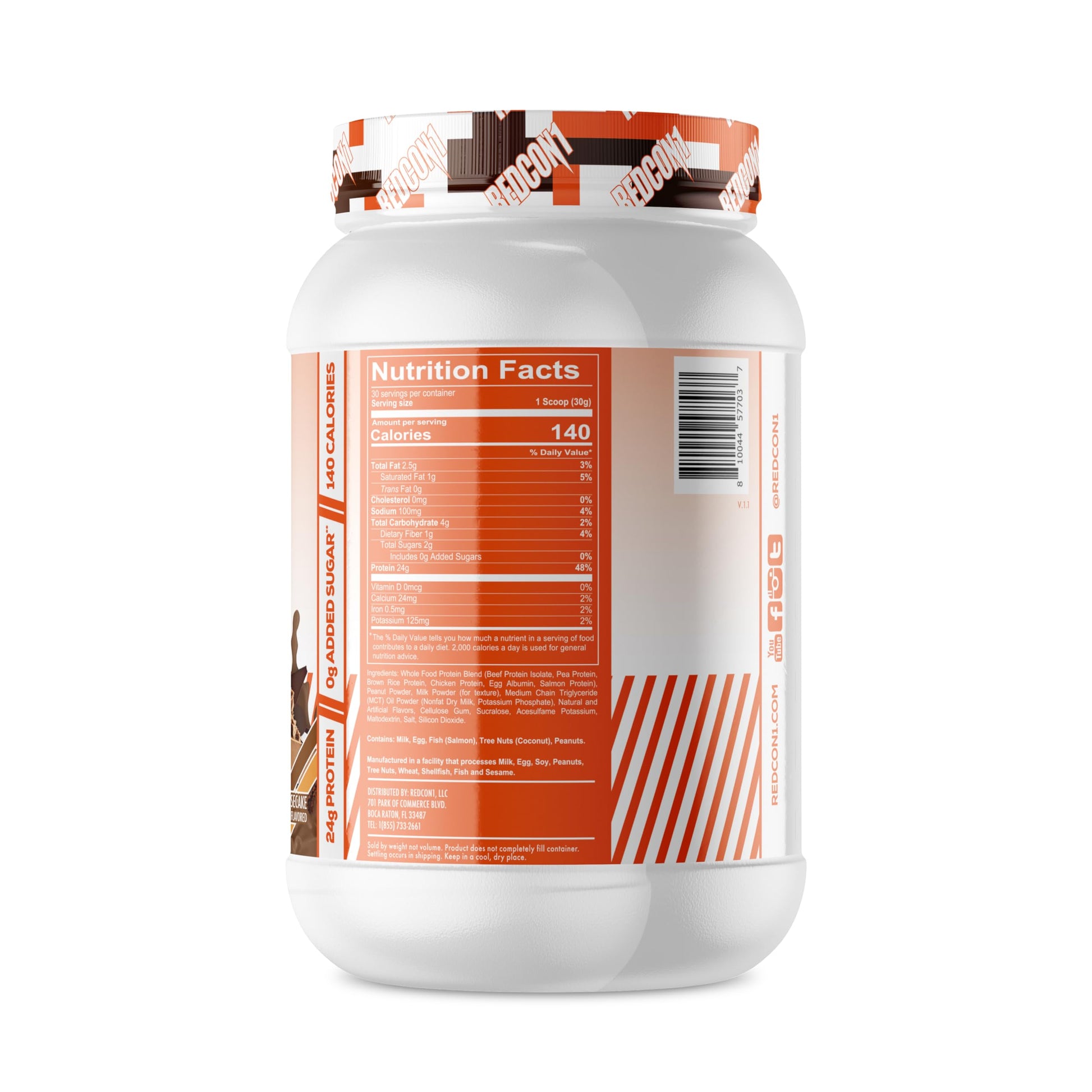 REDCON1 MRE Lite Whole Food Protein Powder, Juniors, Peanut Butter Chocolate REDCON1