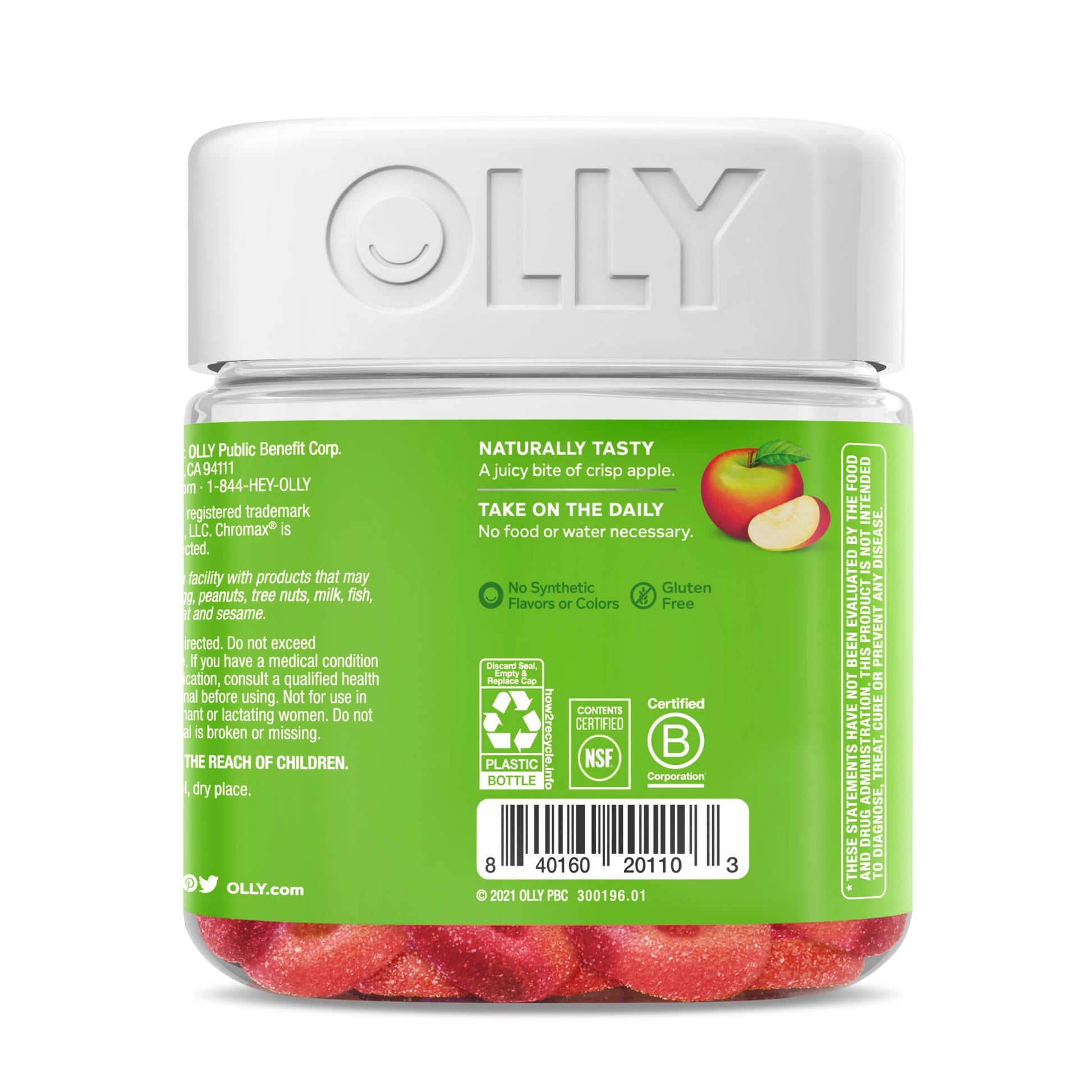 OLLY Metabolism Gummy Rings, Apple Cider Vinegar, Vitamin B12, Chromium, Energy OLLY