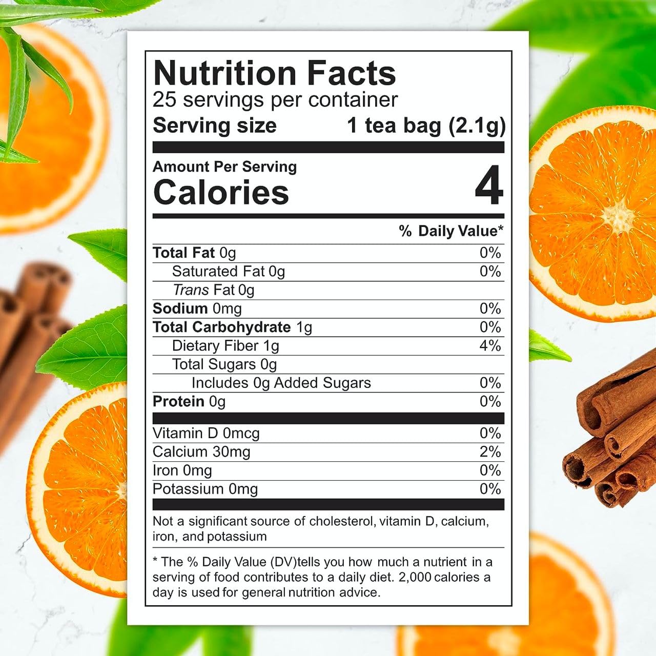 Detox Tea Caffeine Free, Herbal Tea with Chamomile, Hibiscus Tea and Ginger Root Total Tea