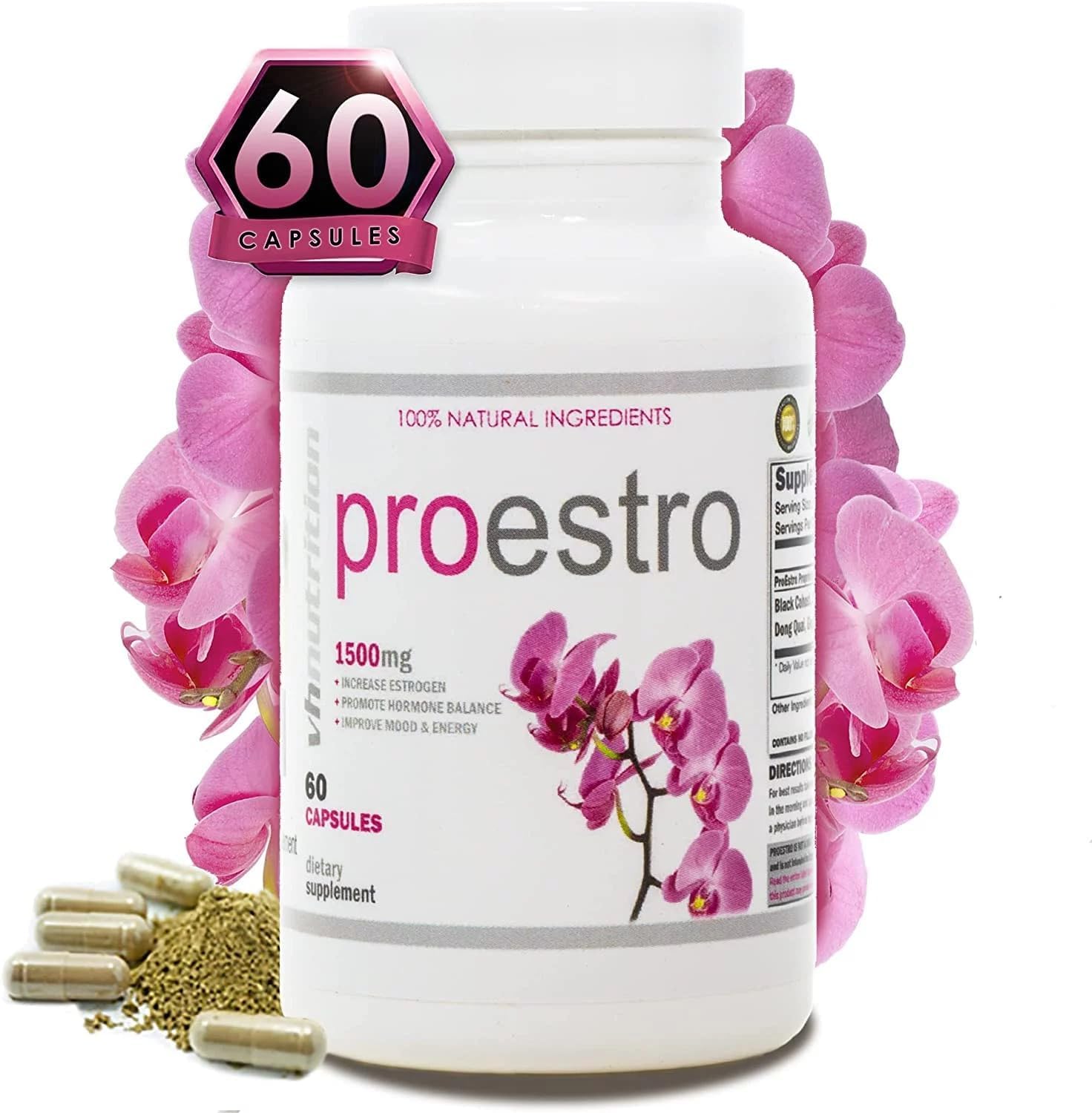 SPEC ProEstro 1500mg Estrogen Pills for Women - Female Hormone Balance Supplement, Fertility