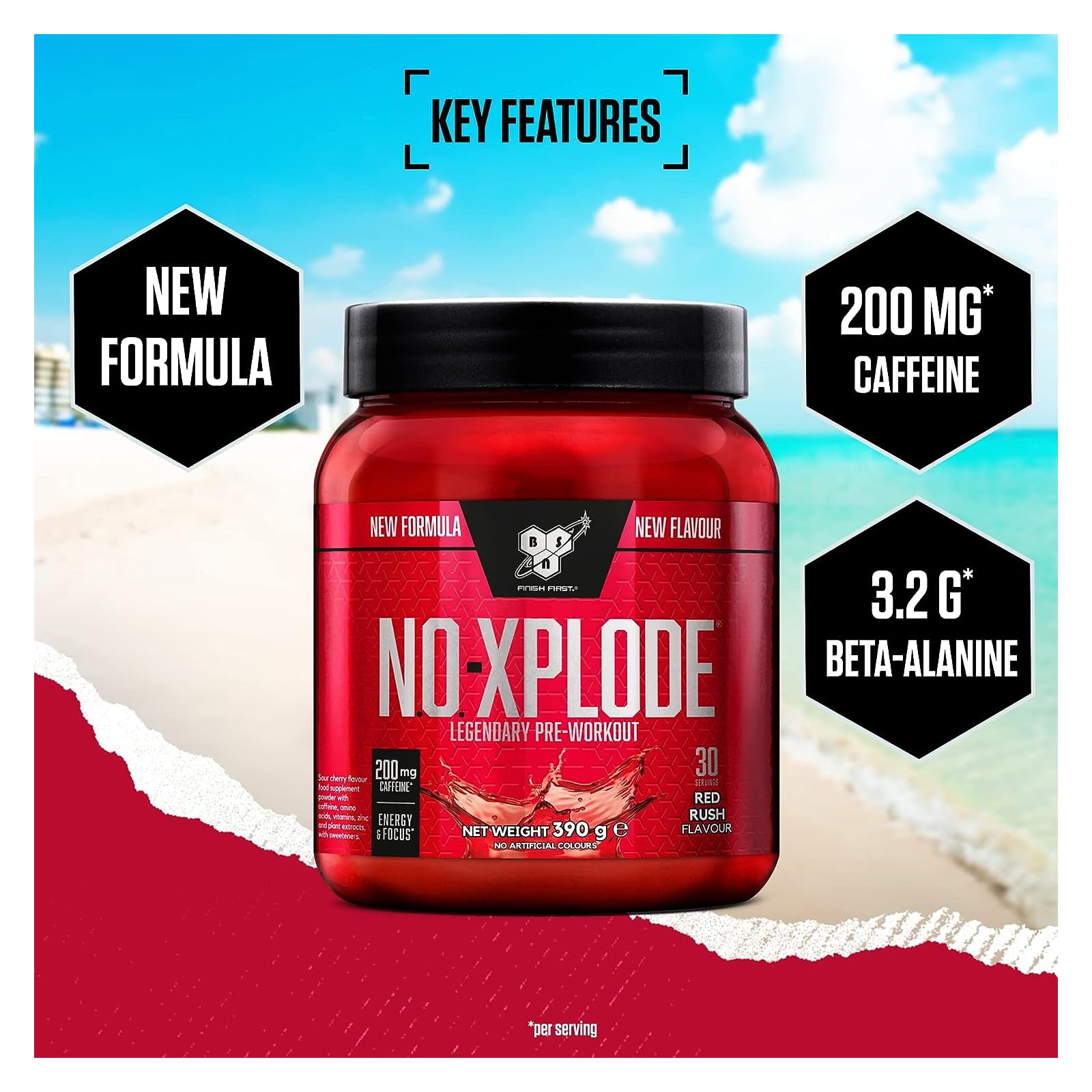 BSN Nutrition N.O.-Xplode Pre Workout Powder Food Supplement, Energy and Focus BSN
