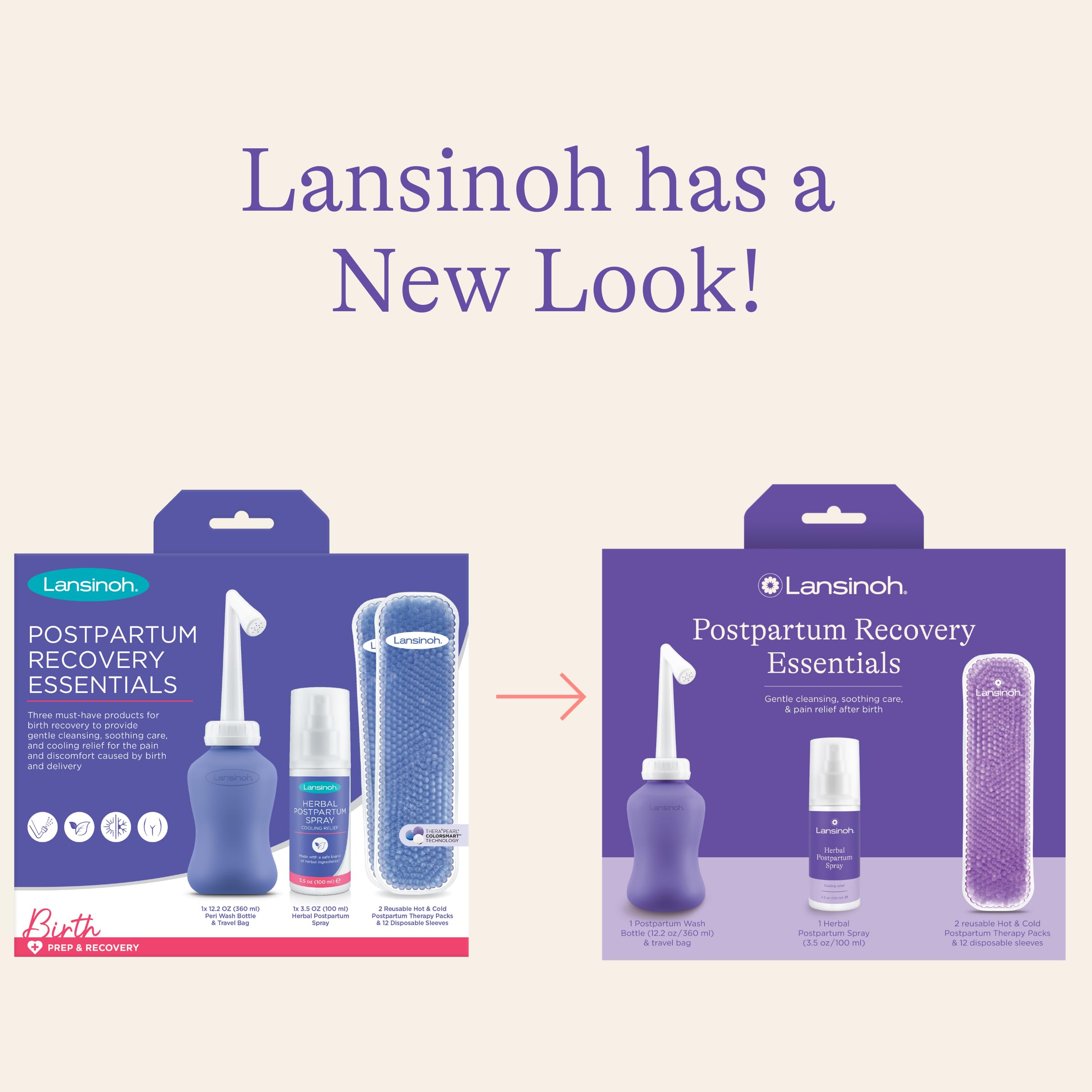 Lansinoh Postpartum Essentials Recovery Bundle, Postpartum Care Kit Lansinoh